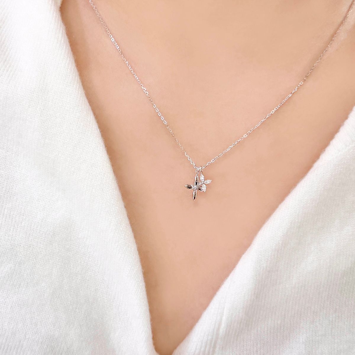 제이라헬(J-RAHEL) [14K/18K 골드] Double Forsythias 목걸이