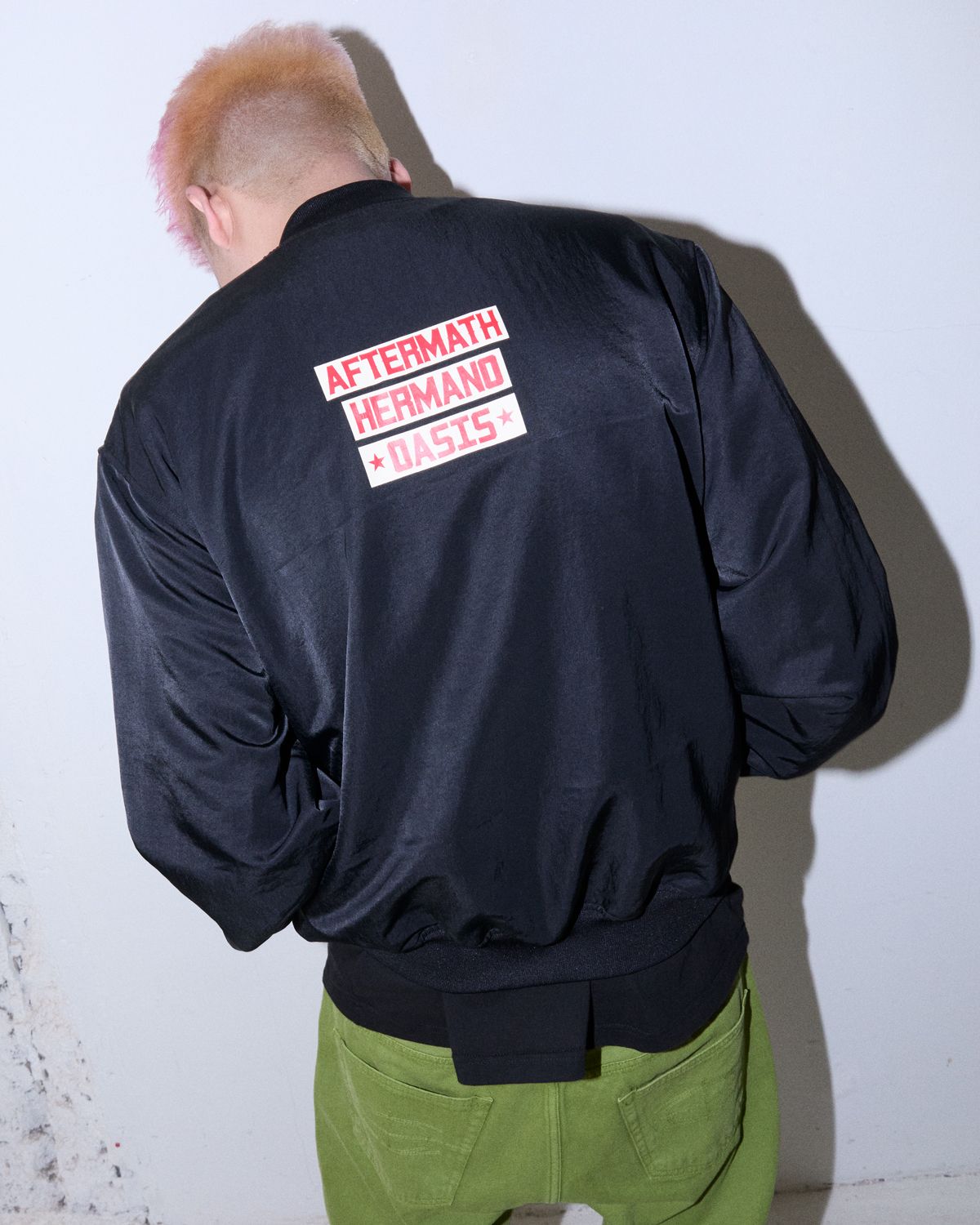 애프터매스(AFTERMATH) ATM LOGO VARSITY JACKET (BLACK)