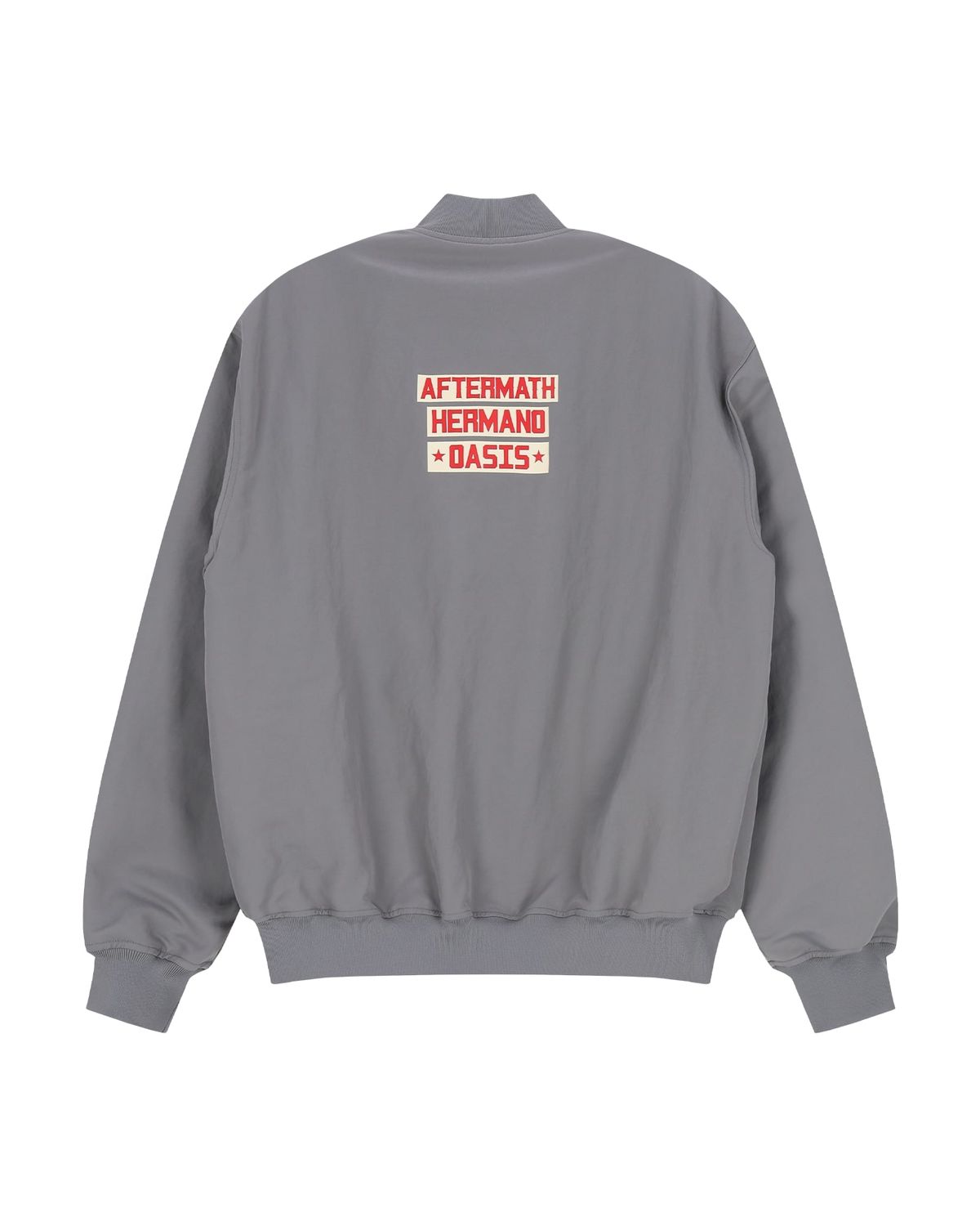 애프터매스(AFTERMATH) ATM LOGO VARSITY JACKET (GREY)