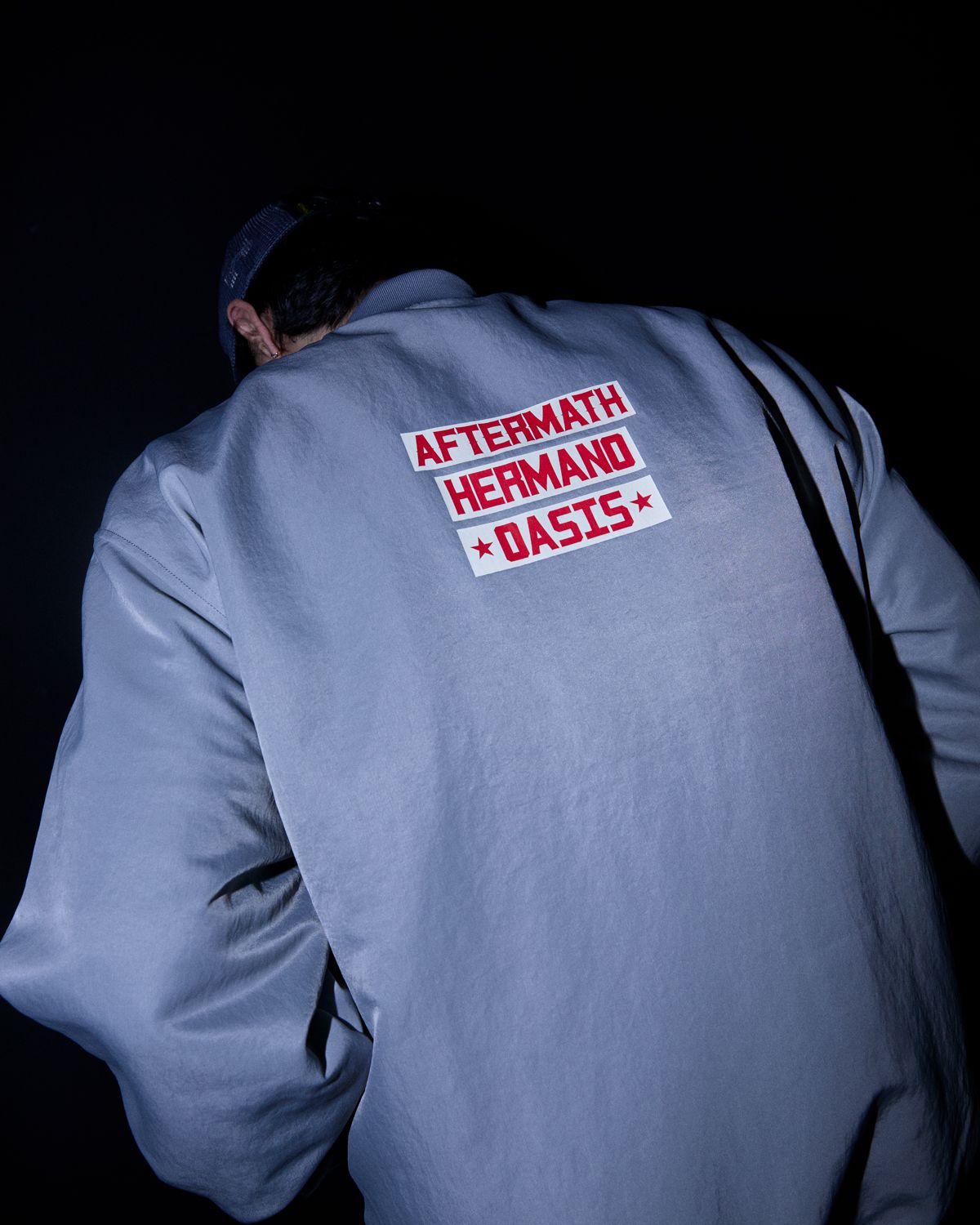 애프터매스(AFTERMATH) ATM LOGO VARSITY JACKET (GREY)