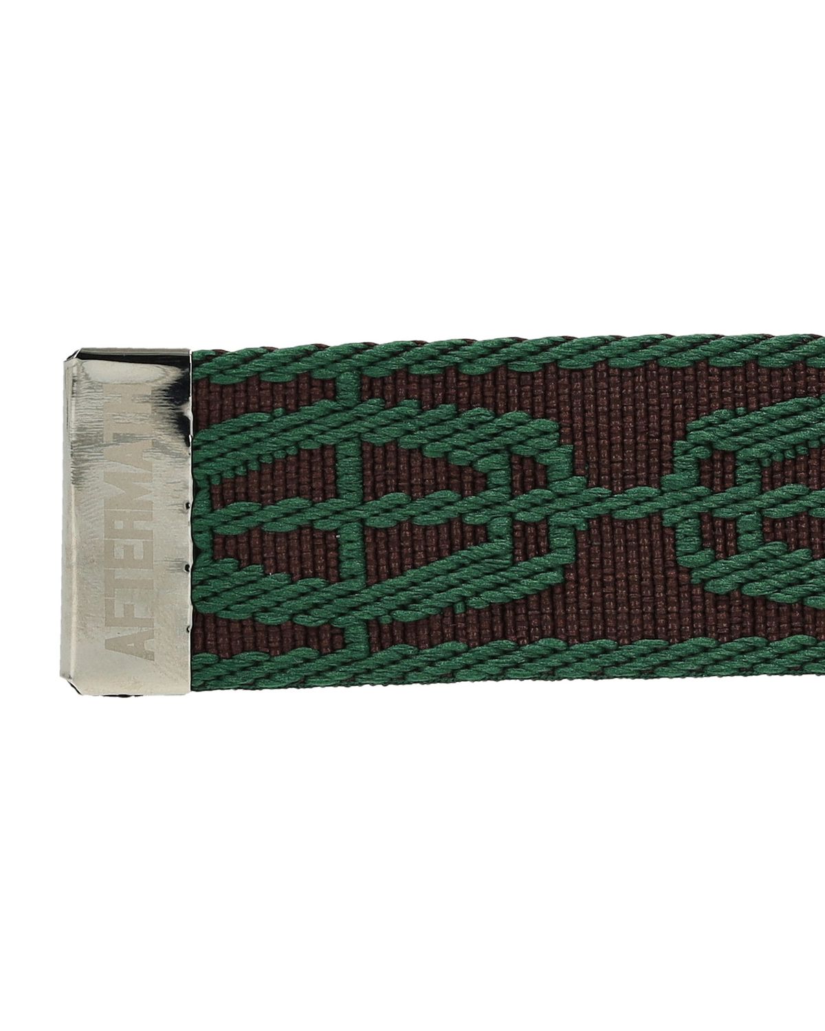 애프터매스(AFTERMATH) LOGO WEBBING BELT (BROWN)