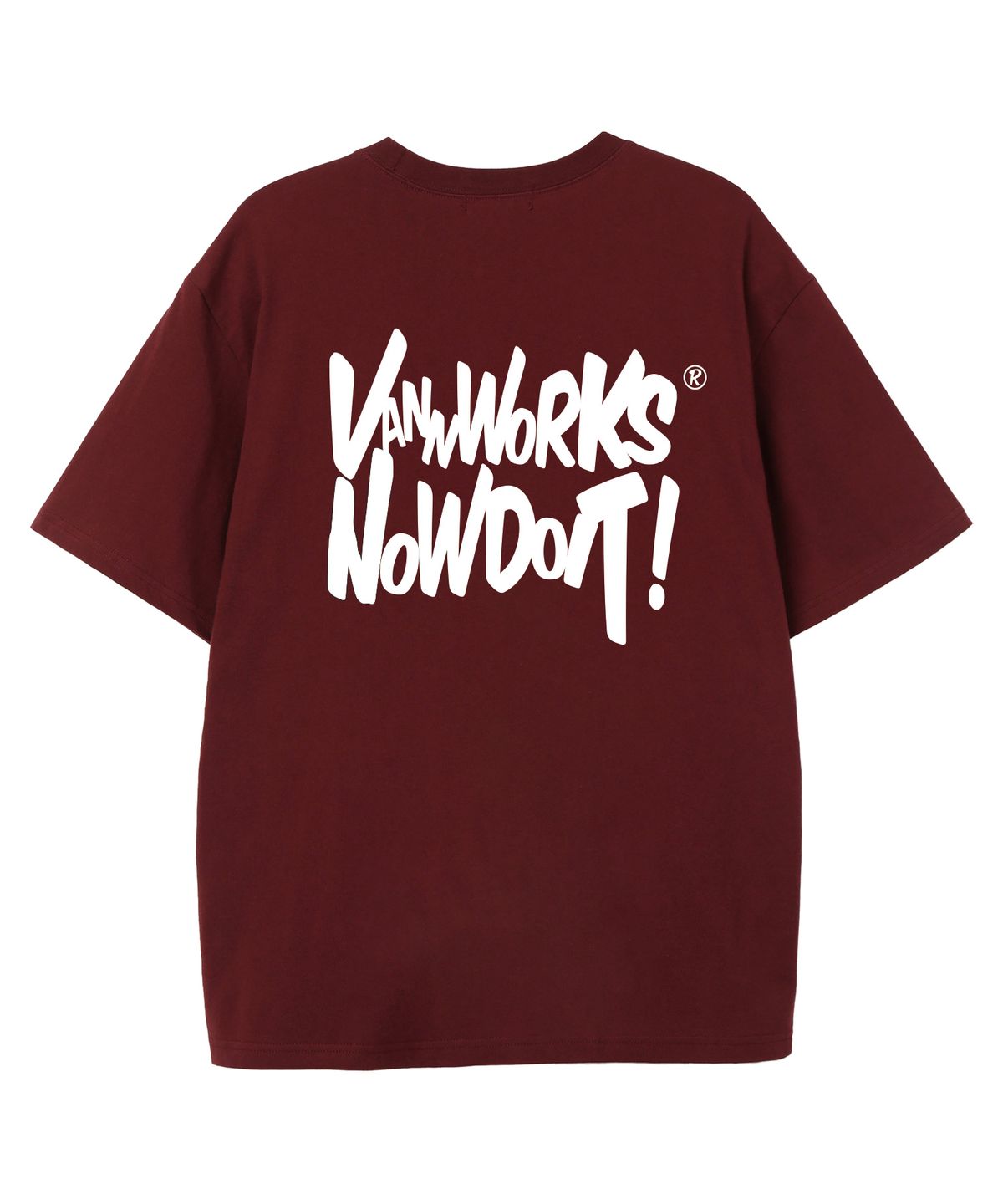 밴웍스(VANNWORKS) NOW DOIT 오버핏 반팔 티셔츠 (VS0119) 버건디