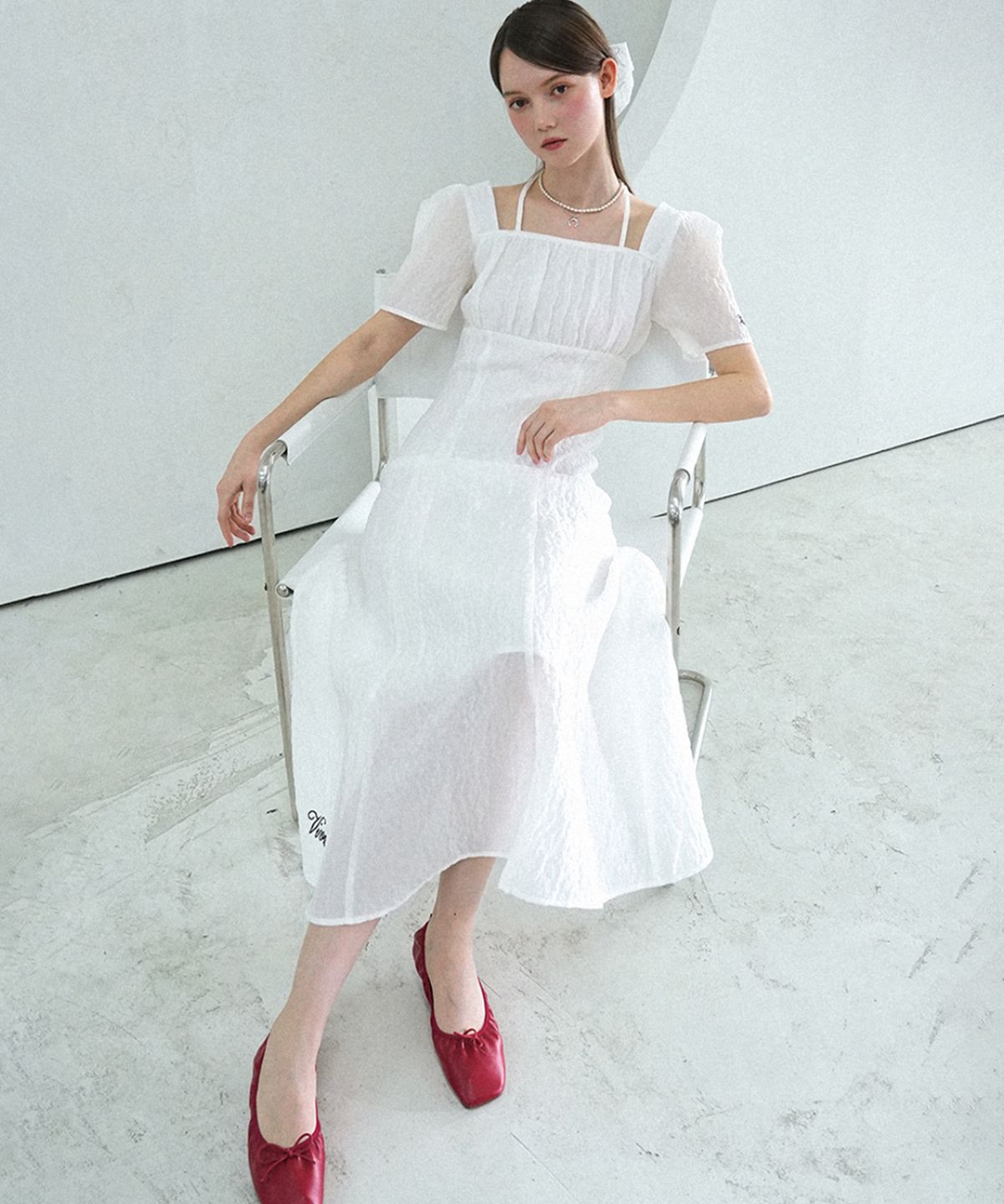 비바셔스(VIVACIOUS) Angel Wedding Long Onepiece BLACK