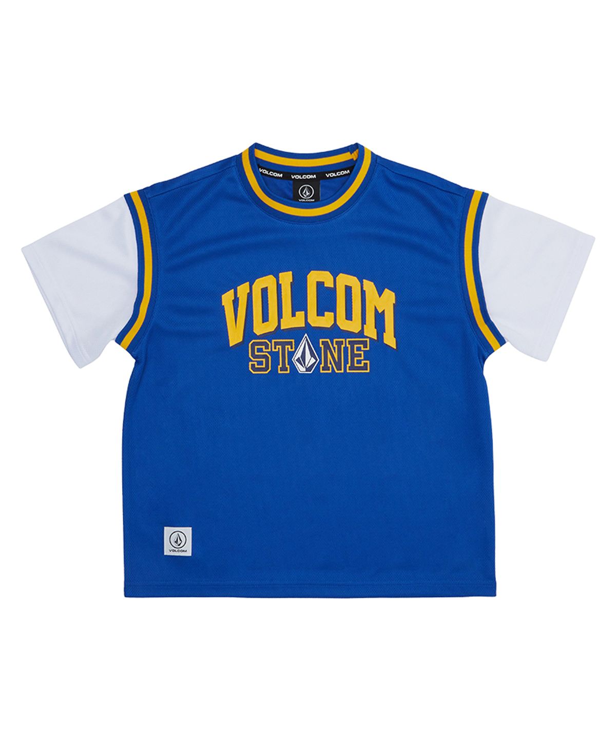 볼컴 키즈(VOLCOM KIDS) 럭비 배색 저지 반팔 티셔츠 D5M002