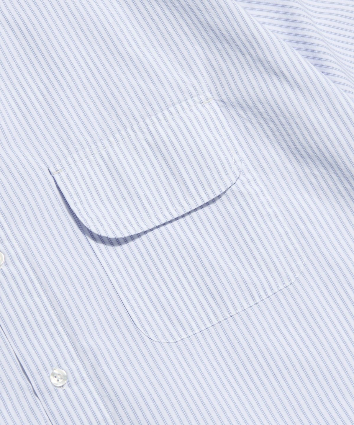 에스피오나지(ESPIONAGE) Vintage Stripe Flap Pocket S/S Shirt White