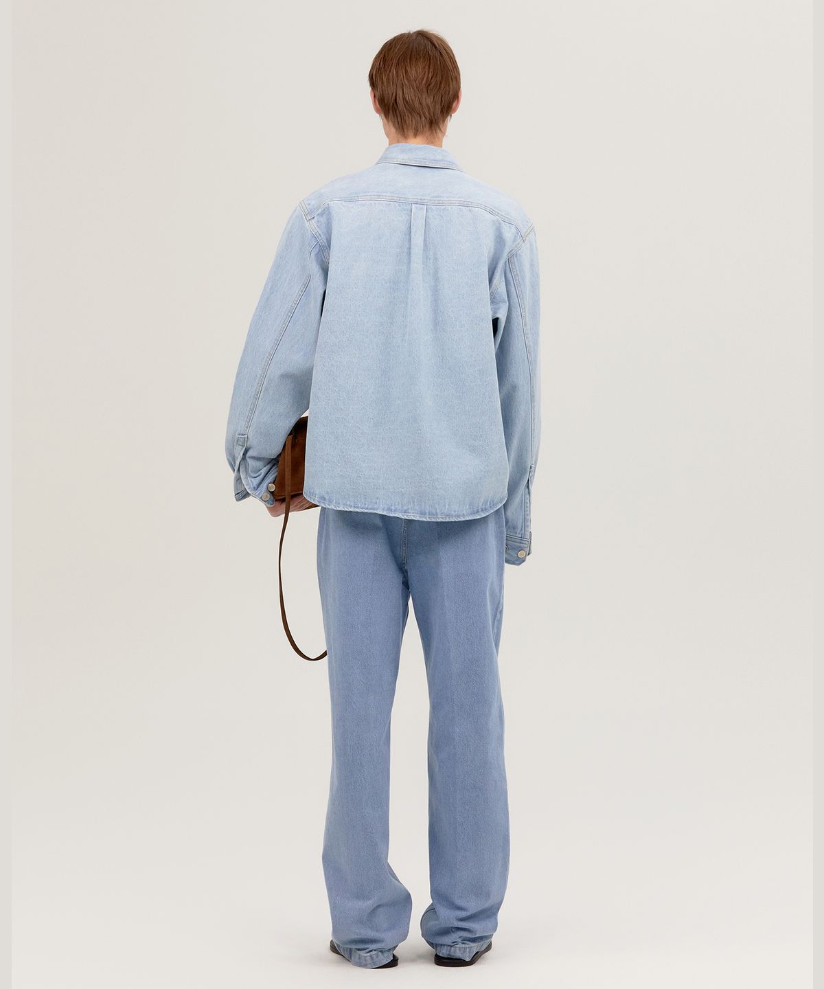 노앙(NOHANT) NYC WASHED DENIM SHIRKET LIGHT BLUE