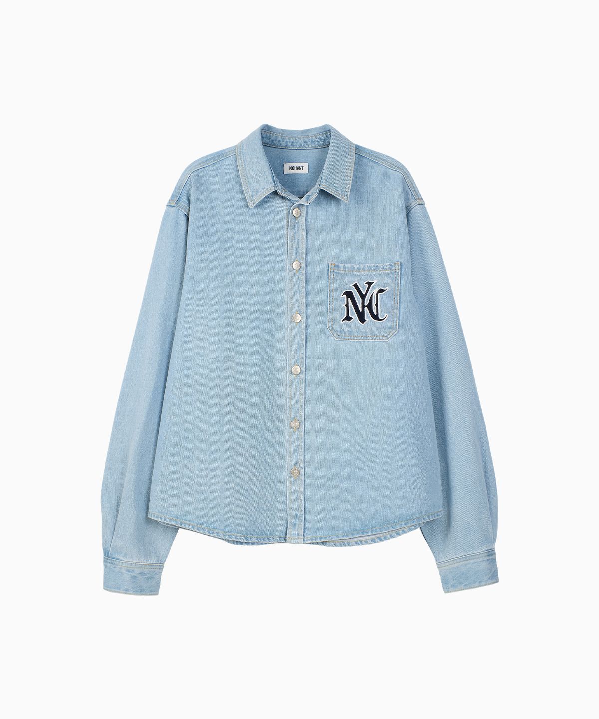 노앙(NOHANT) NYC WASHED DENIM SHIRKET LIGHT BLUE