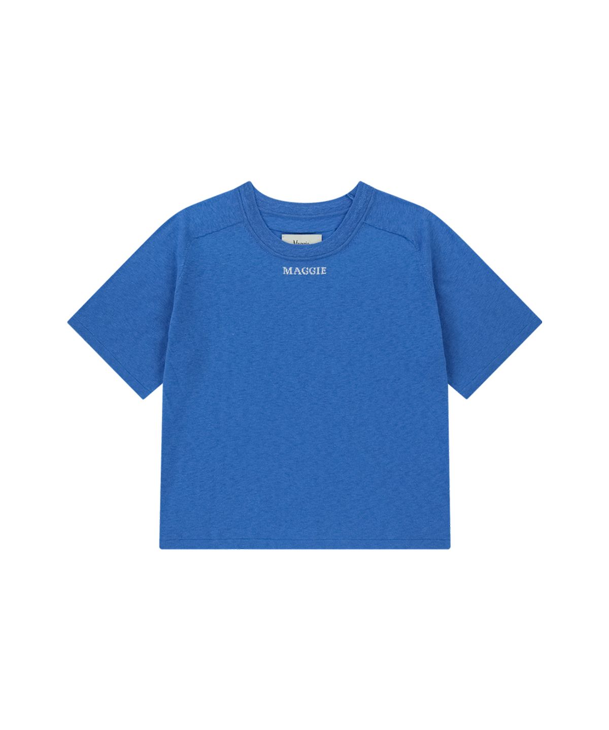 매기(MAGGIE) Linen Logo pullover (Blue)