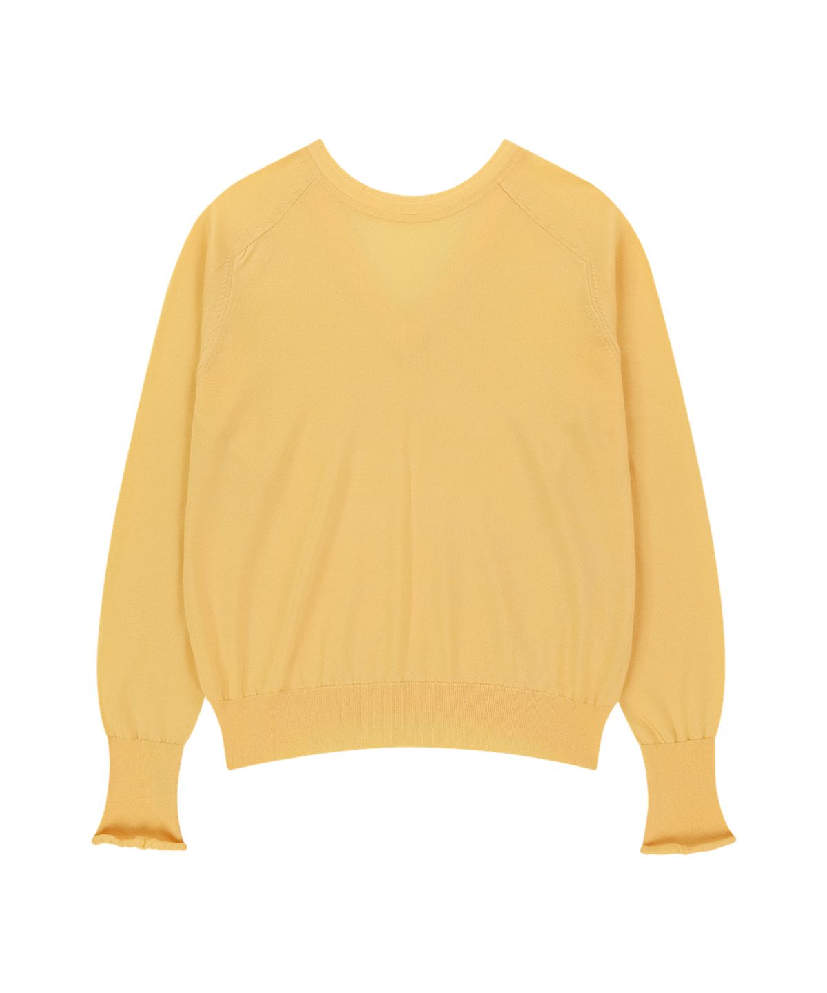 매기(MAGGIE) Shiny V-neck Pullover (Yellow)