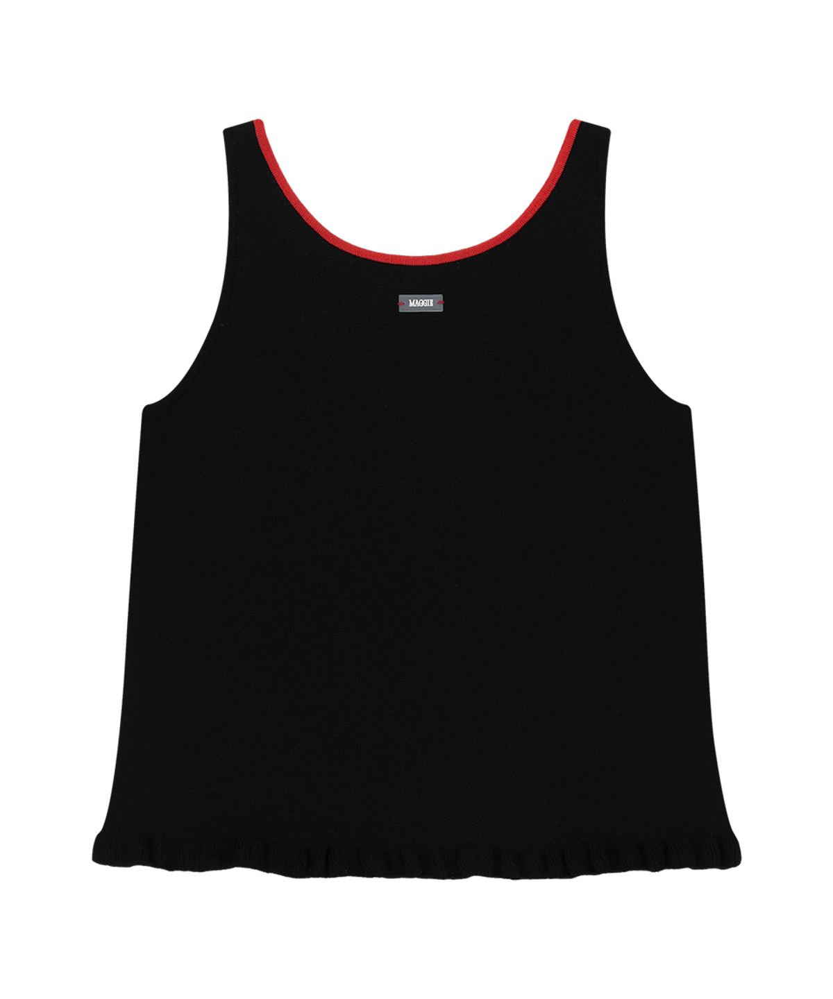 매기(MAGGIE) Frill Sleeveless (Black)