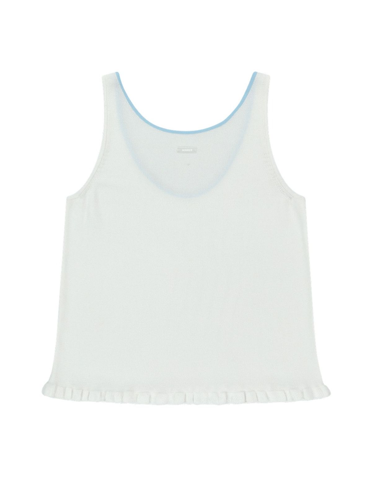 매기(MAGGIE) Frill Sleeveless (White)