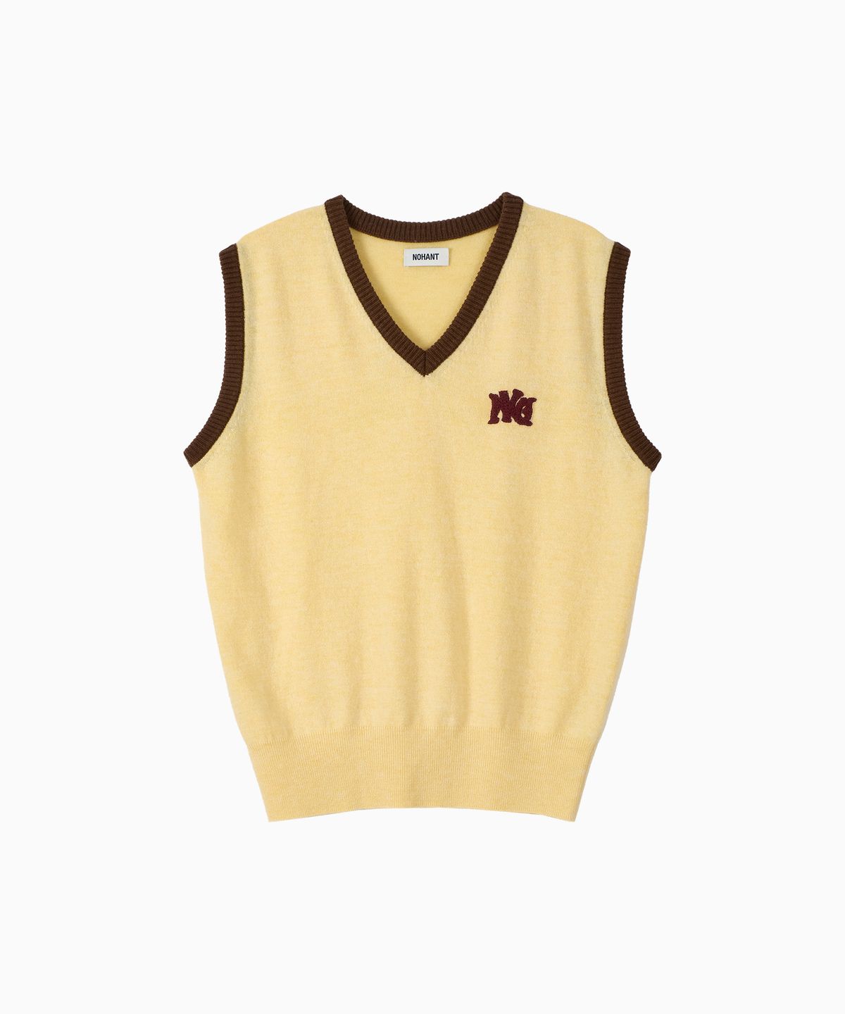 노앙(NOHANT) NYC CASHMERE BLENDED KNIT VEST YELLOW