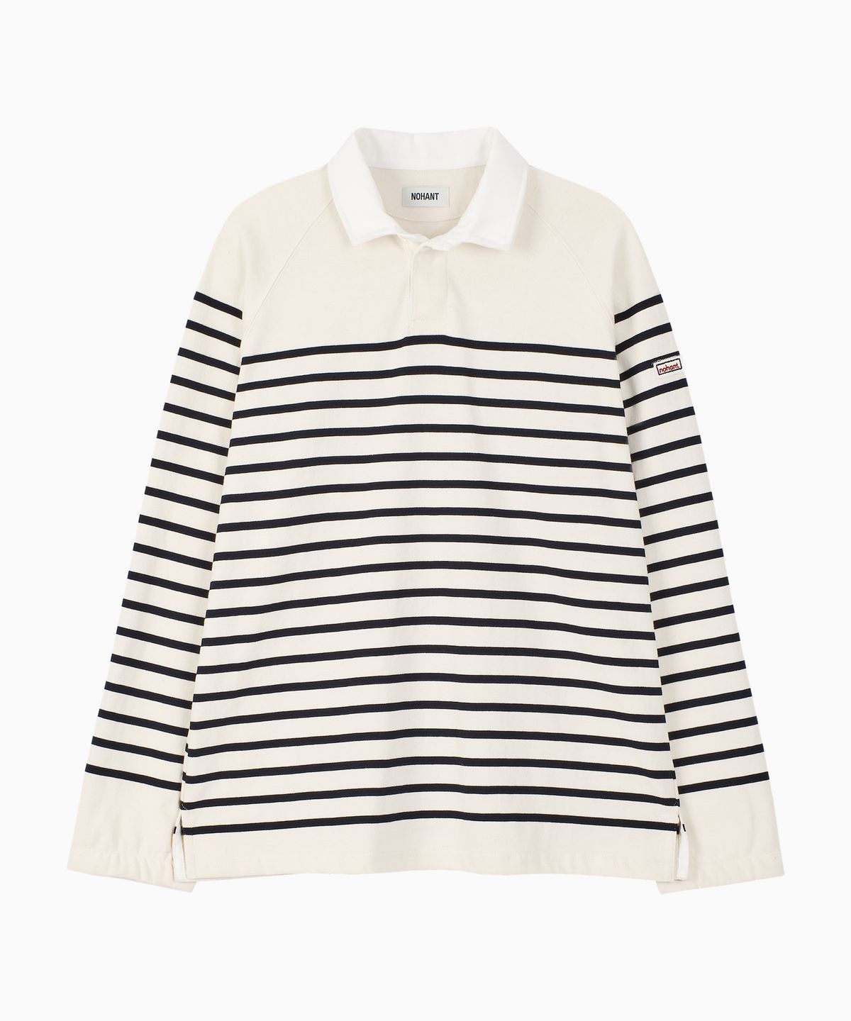 노앙(NOHANT) WIRE STRIPE RUGBY LONG SLEEVE T-SHIRT IVORY