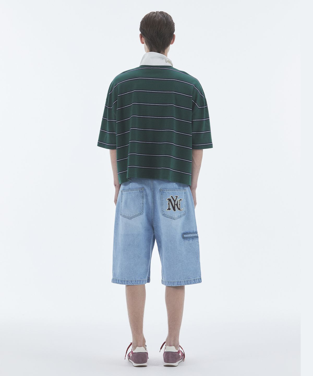 노앙(NOHANT) WIRE STRIPE RUGBY SHORT SLEEVE T-SHIRT GREEN