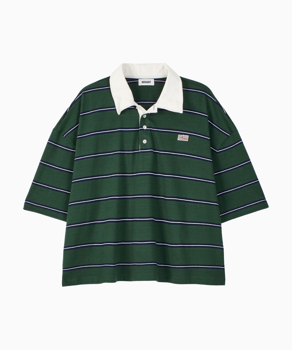 노앙(NOHANT) WIRE STRIPE RUGBY SHORT SLEEVE T-SHIRT GREEN