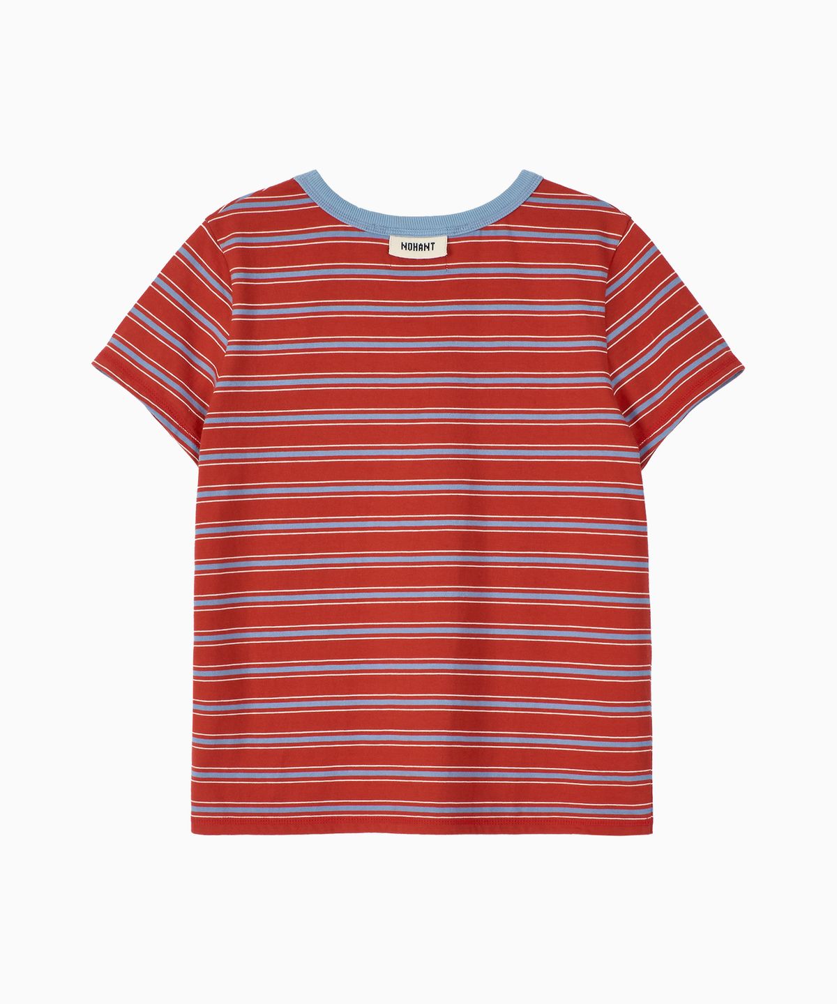 노앙(NOHANT) STRIPE CROP SHORT SLEEVE T-SHIRT RED