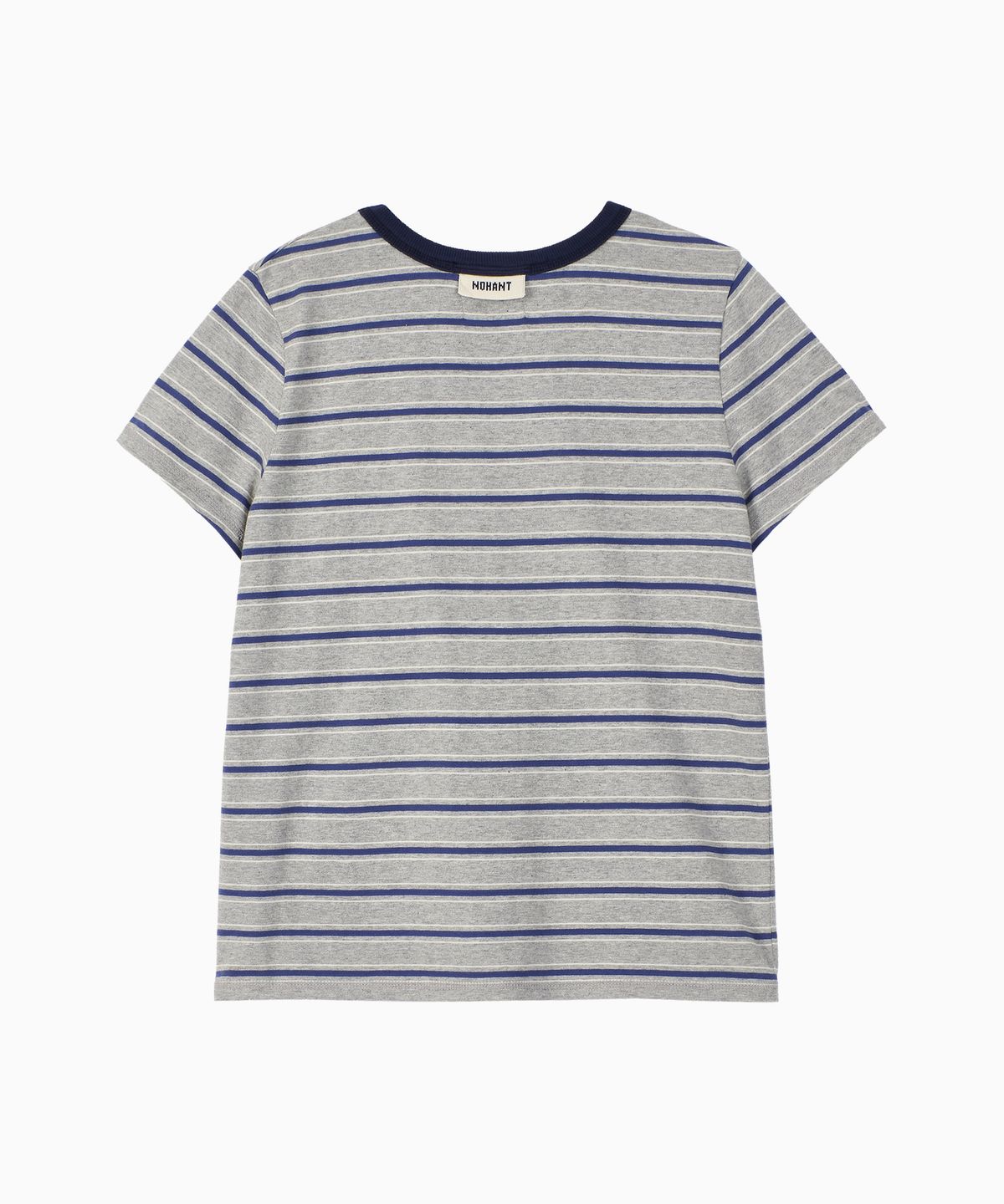 노앙(NOHANT) STRIPE CROP SHORT SLEEVE T-SHIRT GRAY