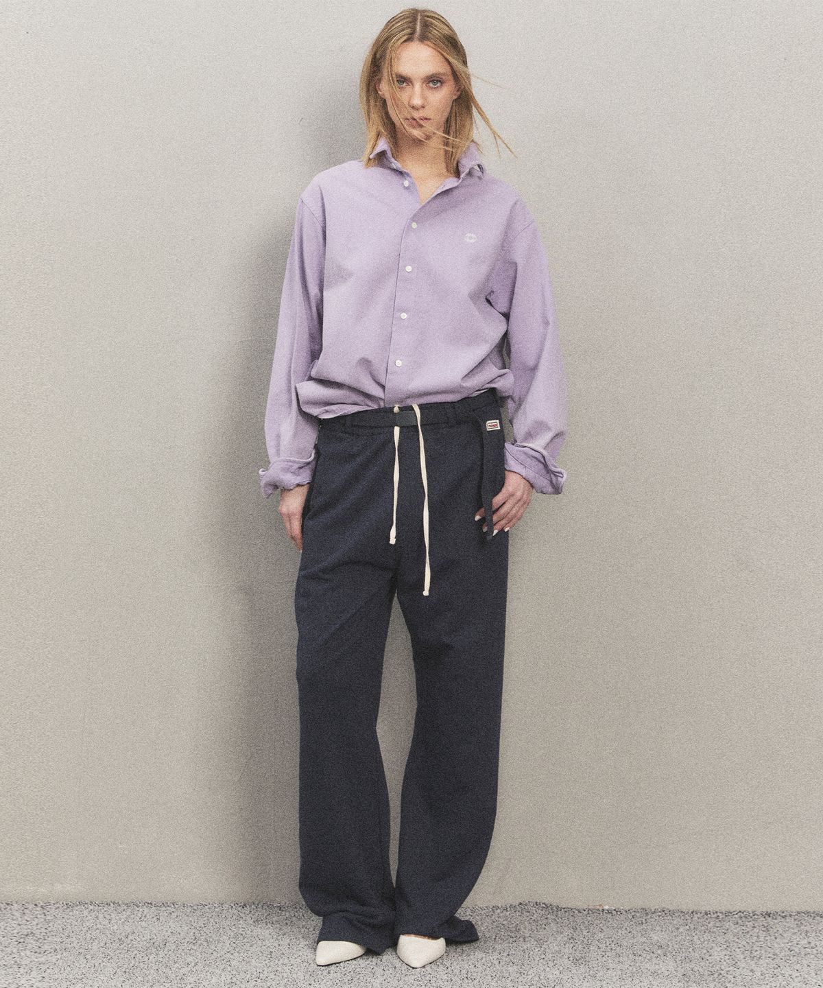 노앙(NOHANT) NYC BELTED SWEATPANTS NAVY