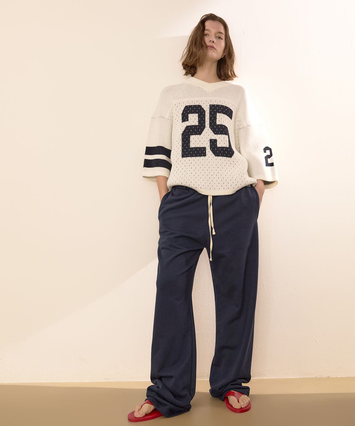 노앙(NOHANT) NYC BELTED SWEATPANTS NAVY