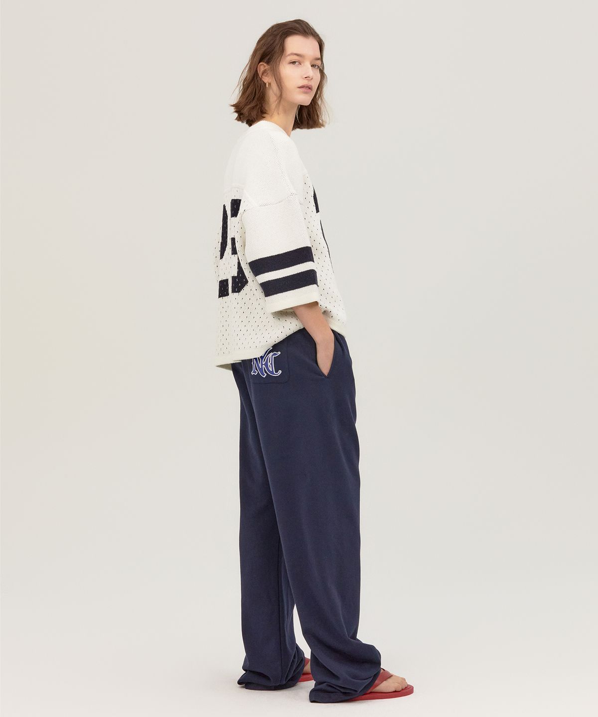 노앙(NOHANT) NYC BELTED SWEATPANTS NAVY