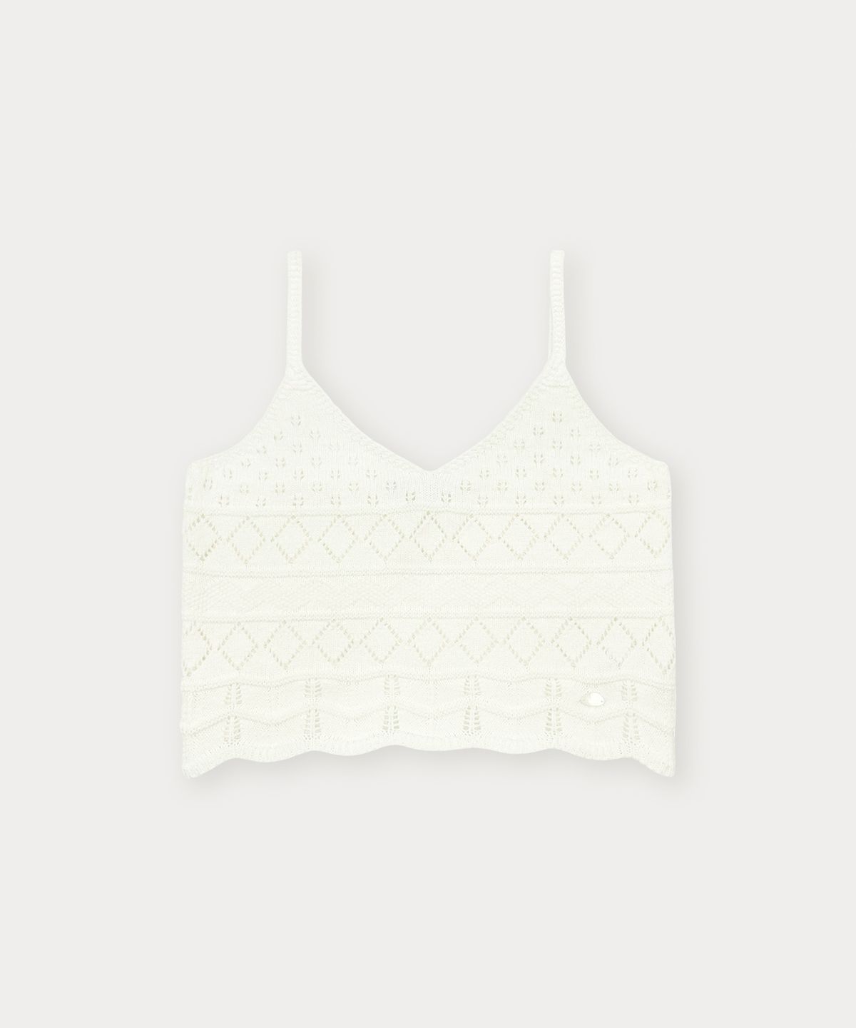 썸웨어버터(SOMEWHEREBUTTER) Plot Skashi Sleeveless Knit - Ivory