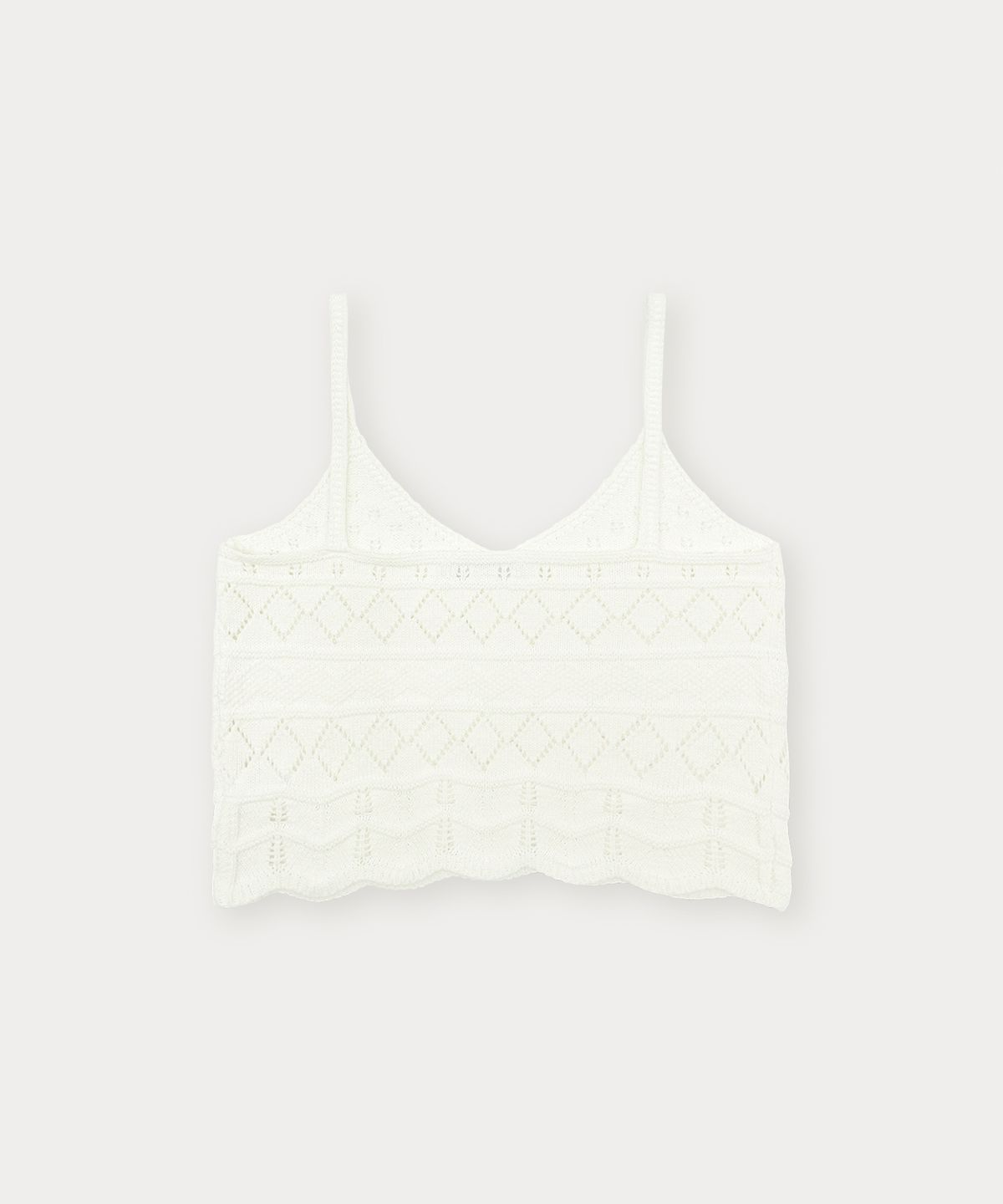 썸웨어버터(SOMEWHEREBUTTER) Plot Skashi Sleeveless Knit - Ivory