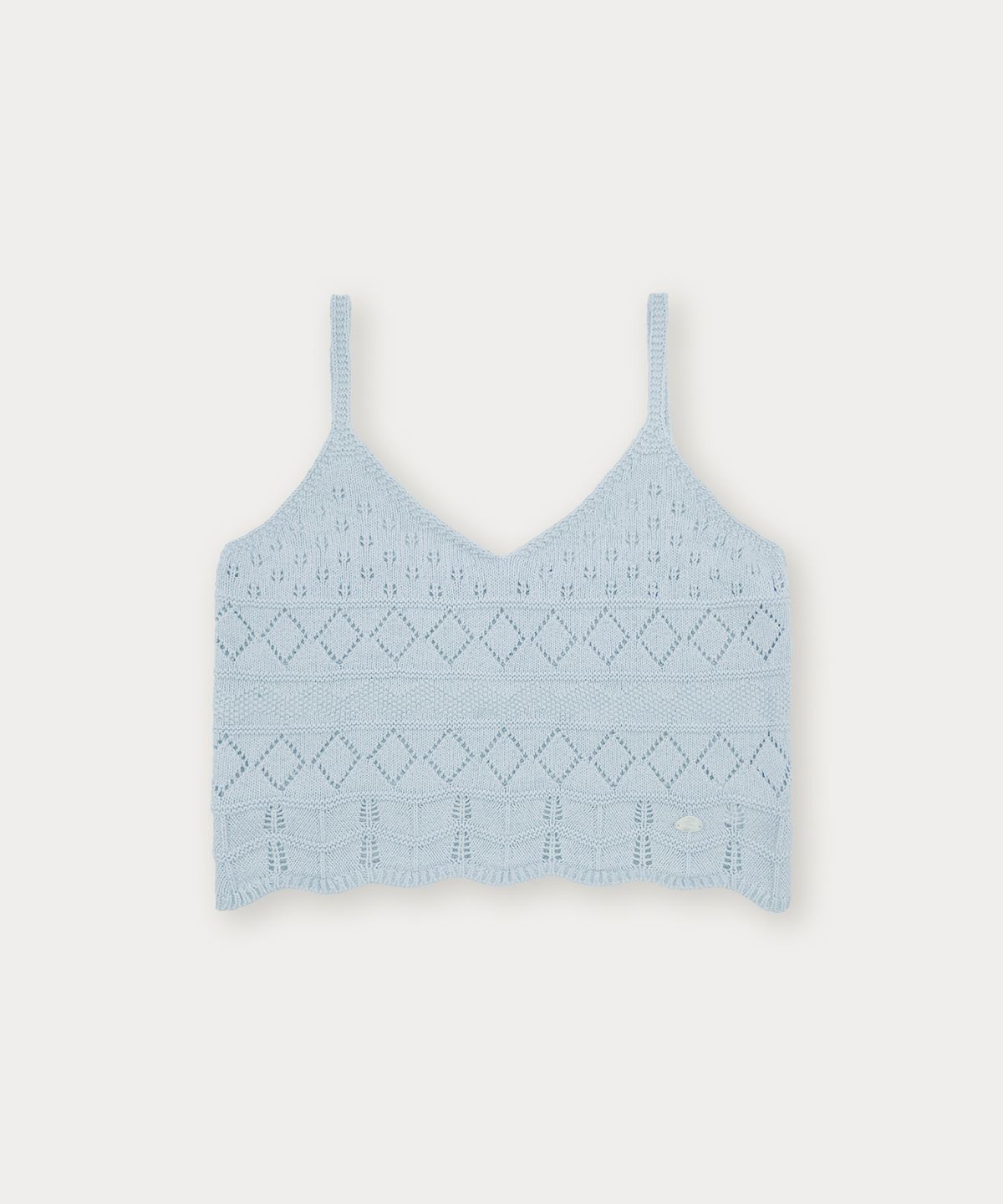 썸웨어버터(SOMEWHEREBUTTER) Plot Skashi Sleeveless Knit - Light Blue