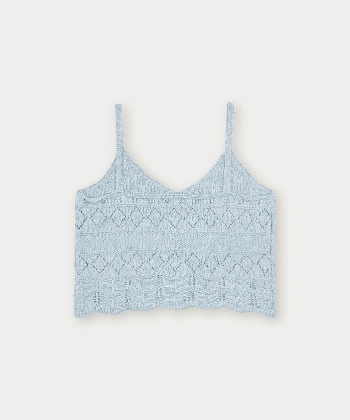 썸웨어버터(SOMEWHEREBUTTER) Plot Skashi Sleeveless Knit - Light Blue