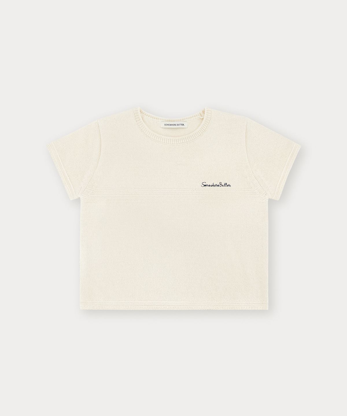 썸웨어버터(SOMEWHEREBUTTER) Coty Half Knit - Cream