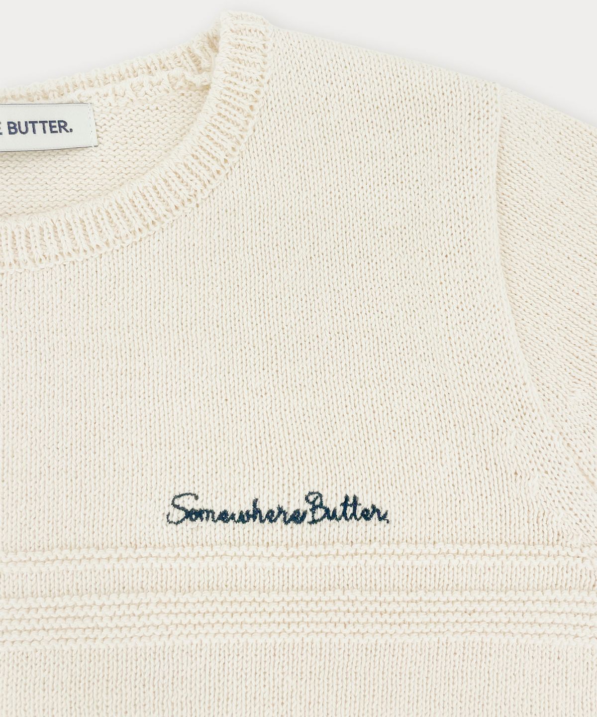 썸웨어버터(SOMEWHEREBUTTER) Coty Half Knit - Cream