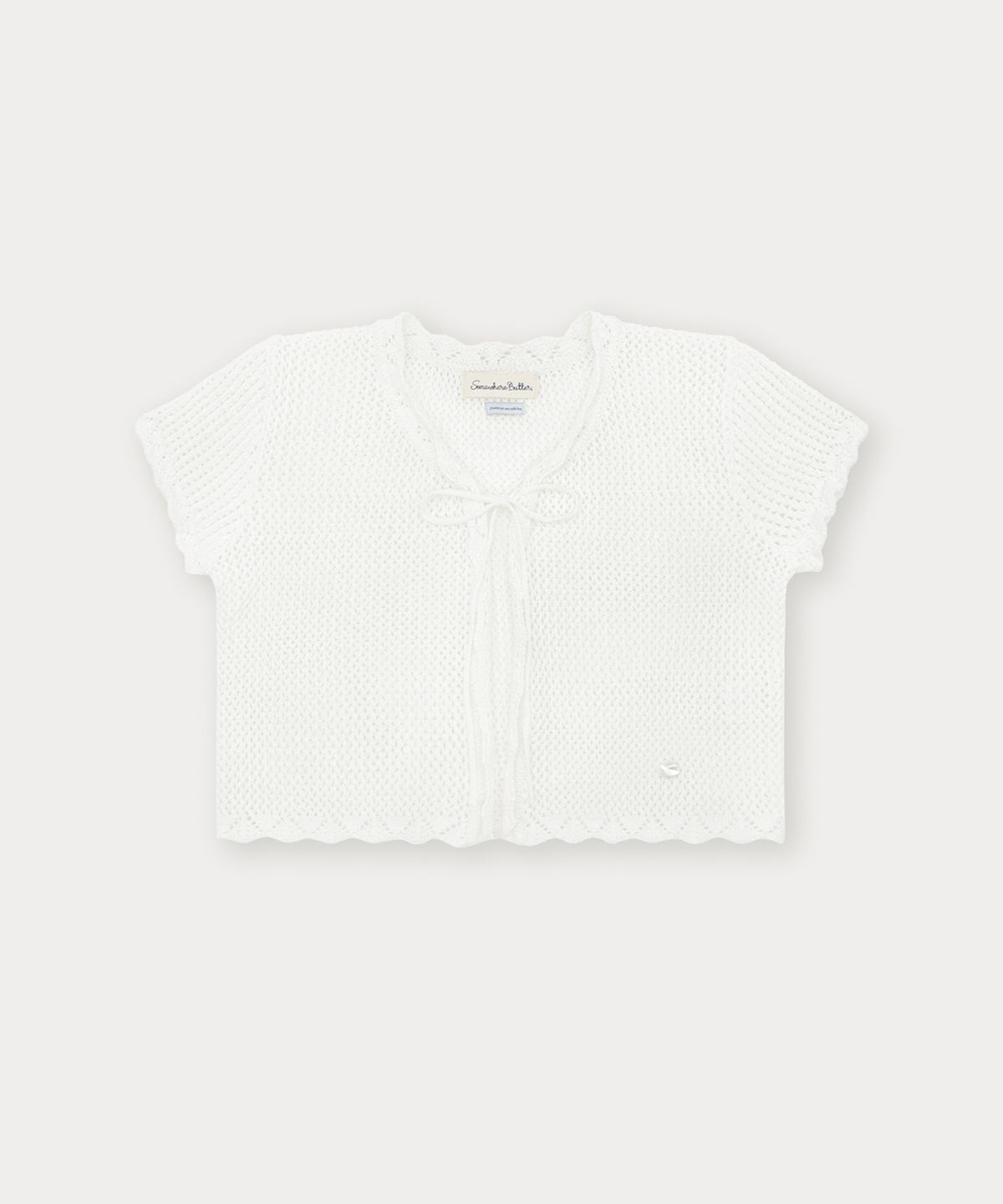 썸웨어버터(SOMEWHEREBUTTER) Beny Ribbon Cardigan - Ivory