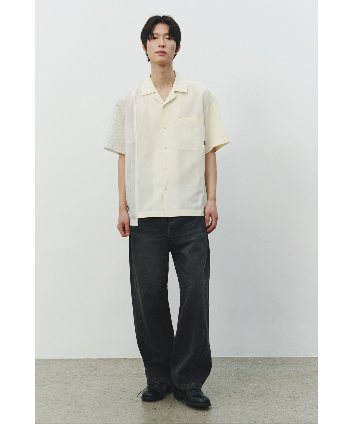 래코드(RECODE) Garment Patch Capri Shirt_RKSAM25613BEX