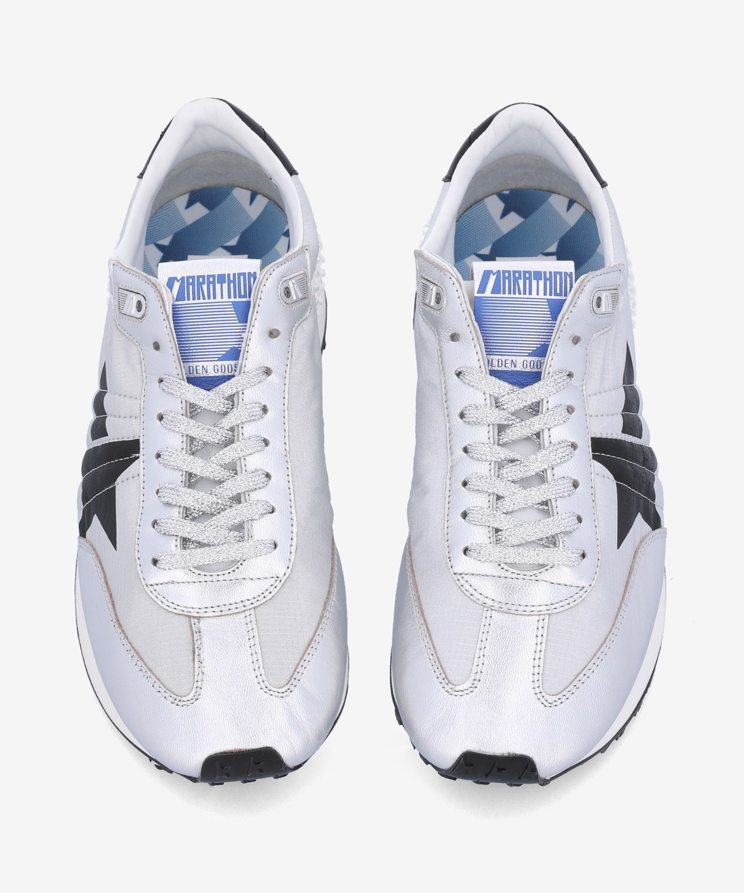 MUSINSA | GOLDEN GOOSE Running Marathon Sneakers - Silver