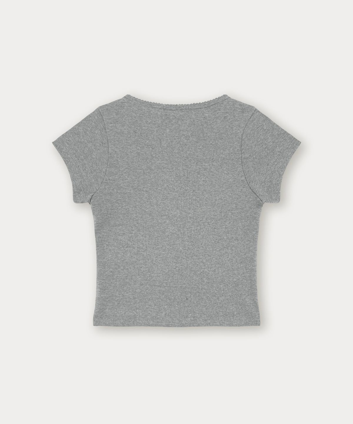 썸웨어버터(SOMEWHEREBUTTER) Ribbon Square Top - Grey