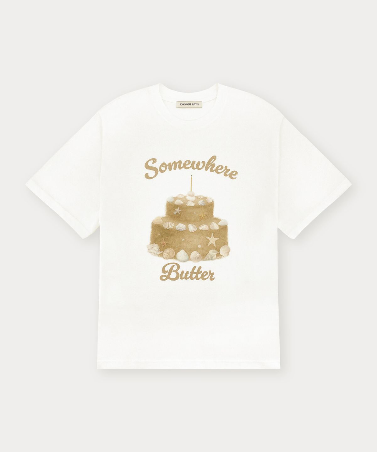 썸웨어버터(SOMEWHEREBUTTER) Sand Cake Top - Ivory