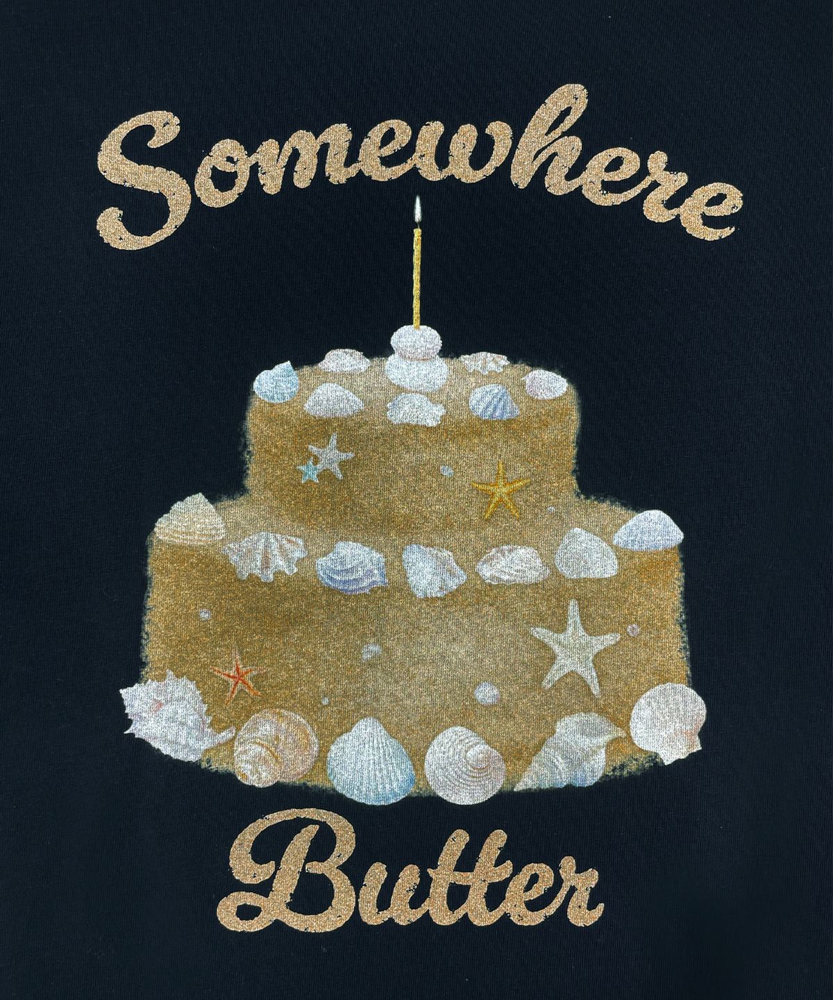 썸웨어버터(SOMEWHEREBUTTER) Sand Cake Top - Navy