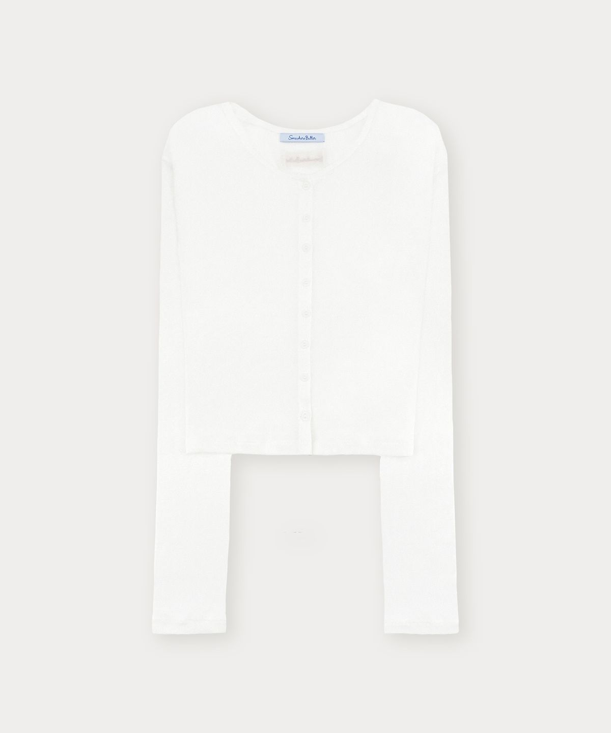 썸웨어버터(SOMEWHEREBUTTER) Lovey Button Cardigan - Ivory