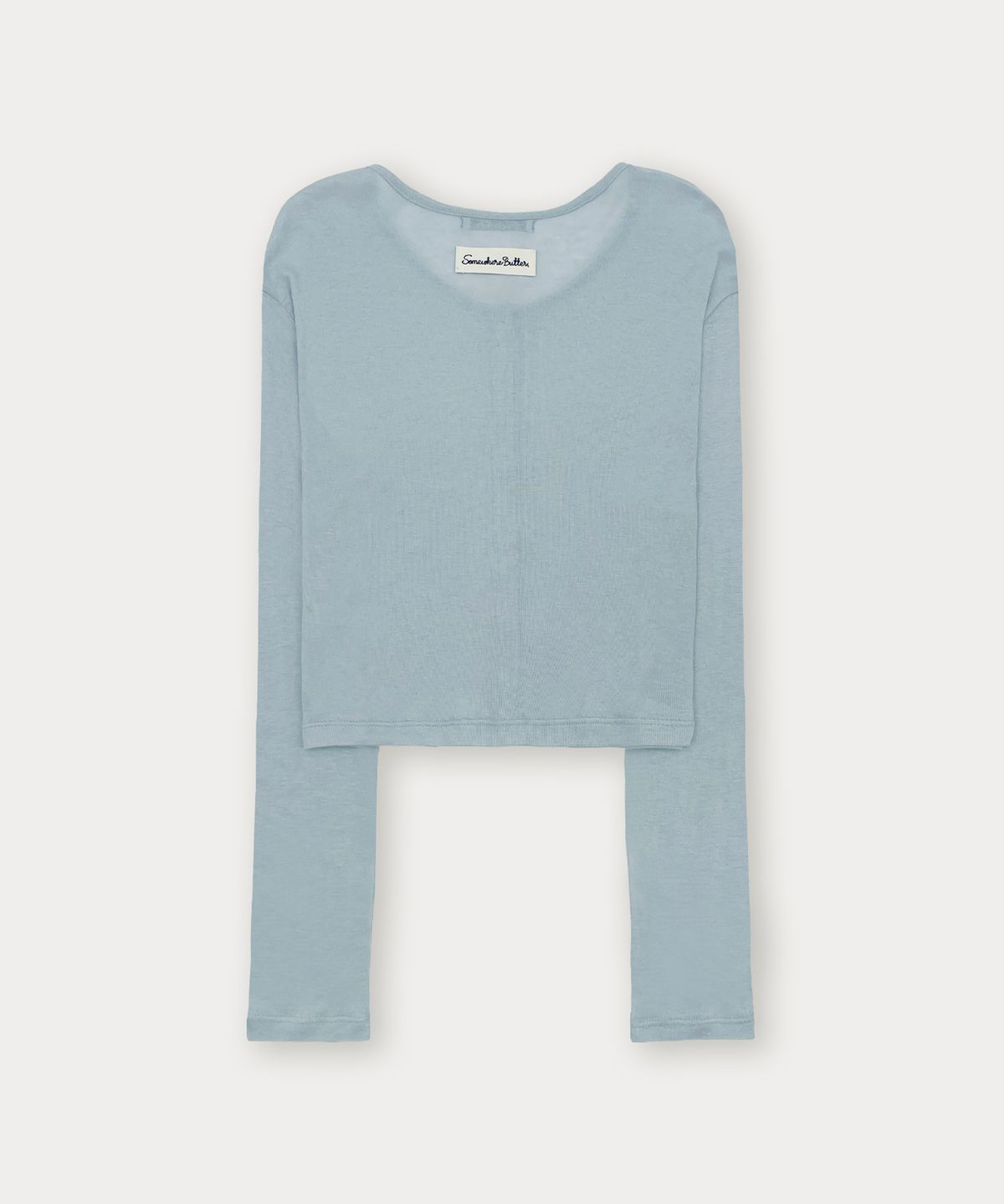 썸웨어버터(SOMEWHEREBUTTER) Lovey Button Cardigan - Light Blue