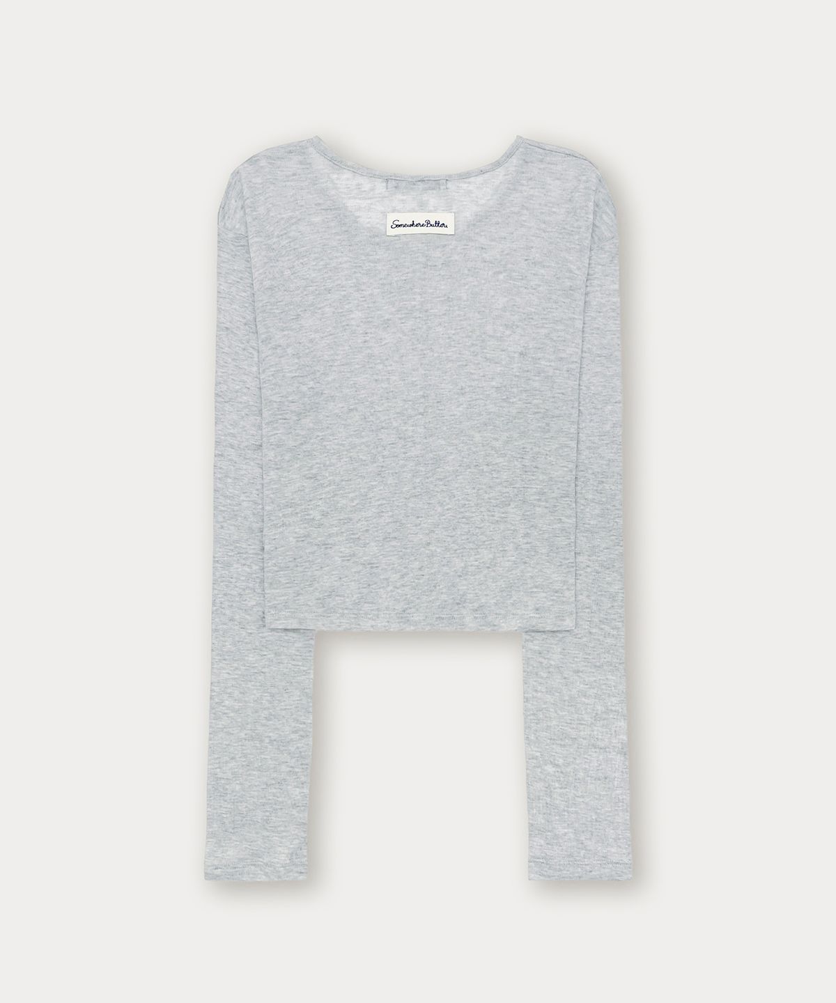 썸웨어버터(SOMEWHEREBUTTER) Lovey Button Cardigan - Grey