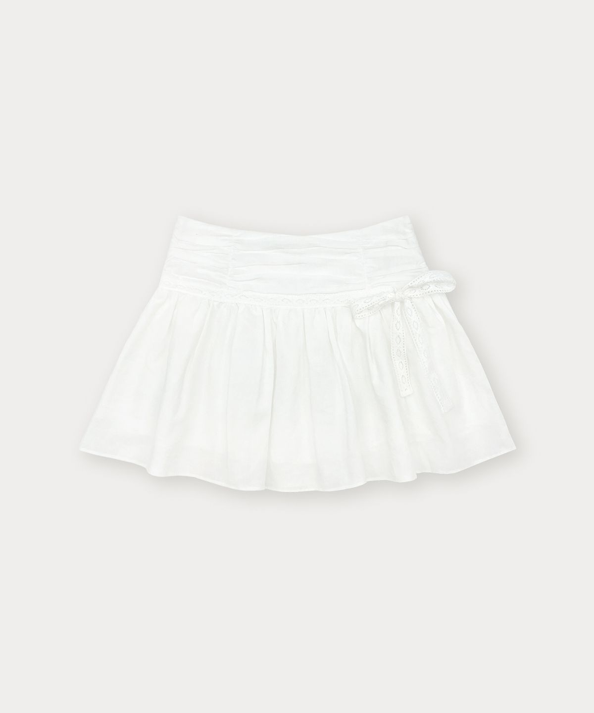 썸웨어버터(SOMEWHEREBUTTER) Wendy Linen Mini Skirt - Ivory
