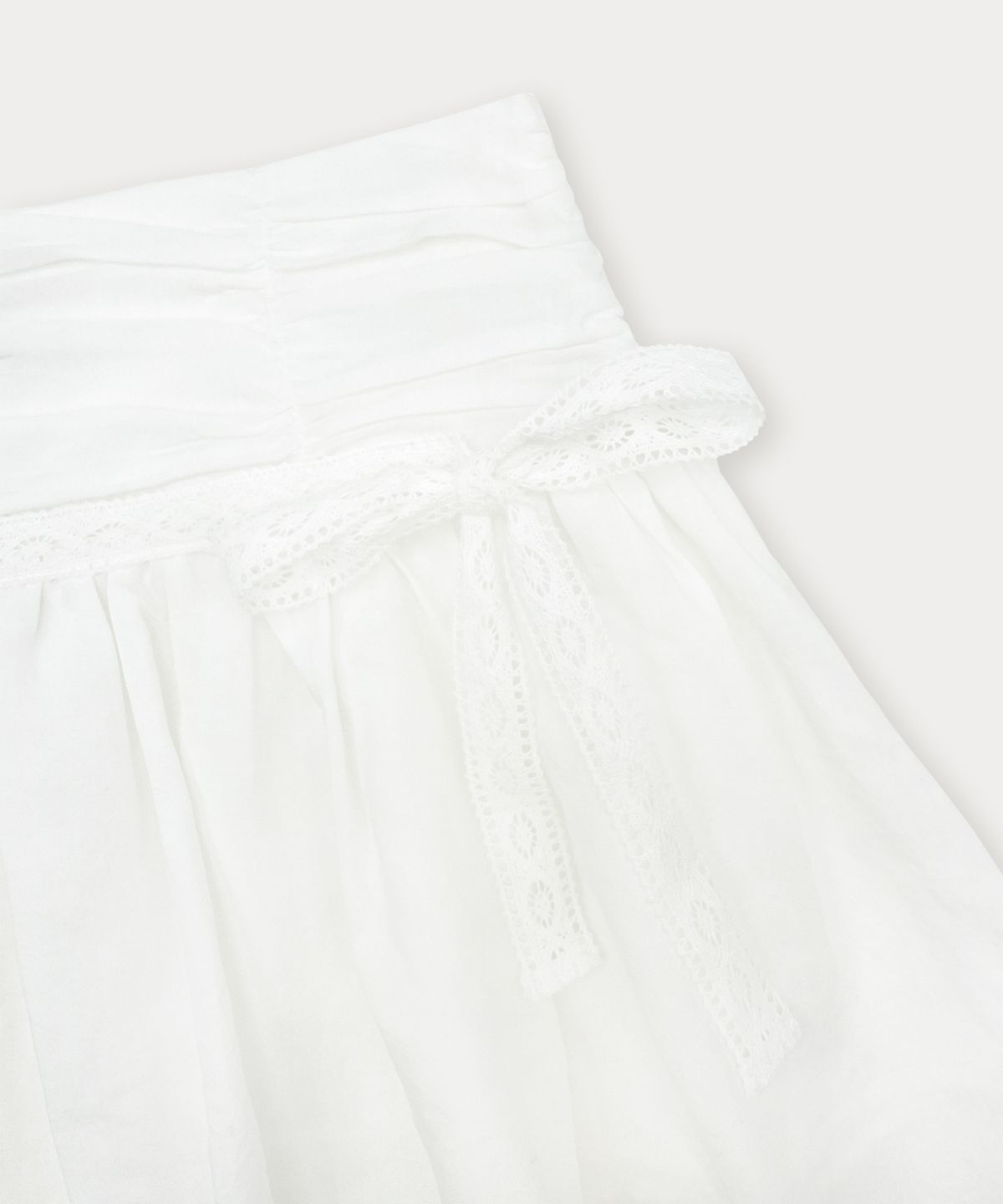 썸웨어버터(SOMEWHEREBUTTER) Wendy Linen Mini Skirt - Ivory