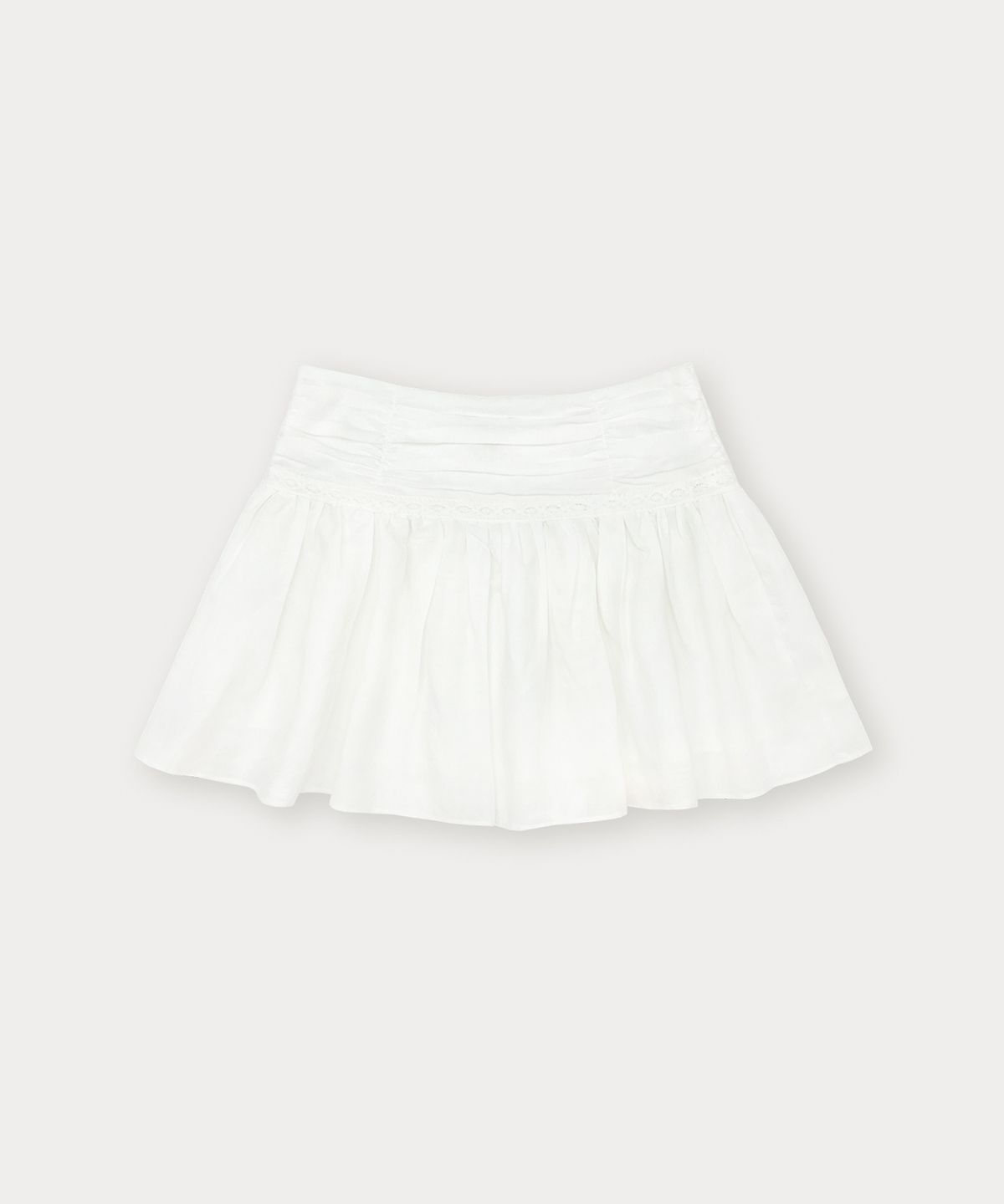 썸웨어버터(SOMEWHEREBUTTER) Wendy Linen Mini Skirt - Ivory