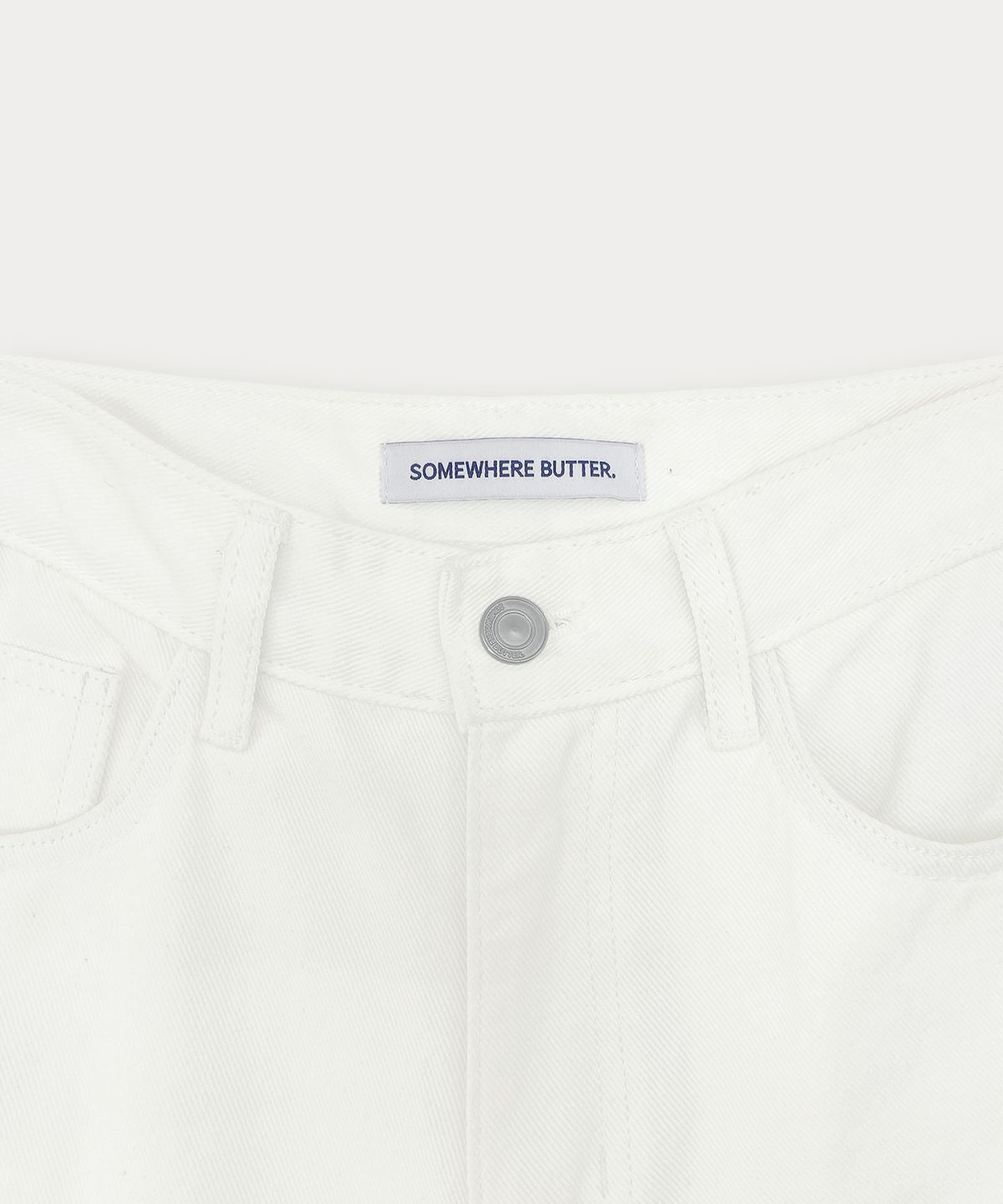 썸웨어버터(SOMEWHEREBUTTER) Dump White Denim - White