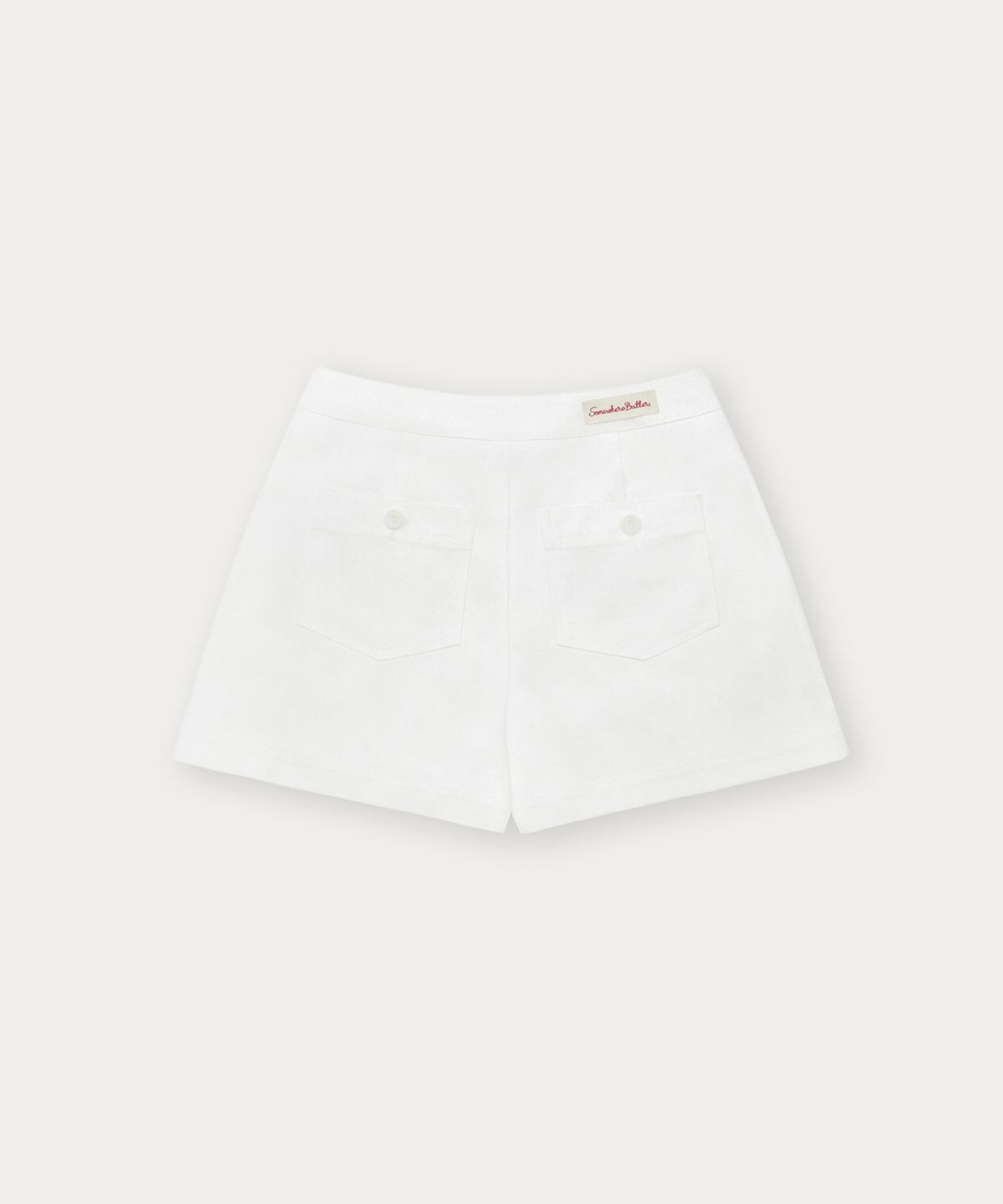 썸웨어버터(SOMEWHEREBUTTER) Perrie Cotton Short Pants - Ivory