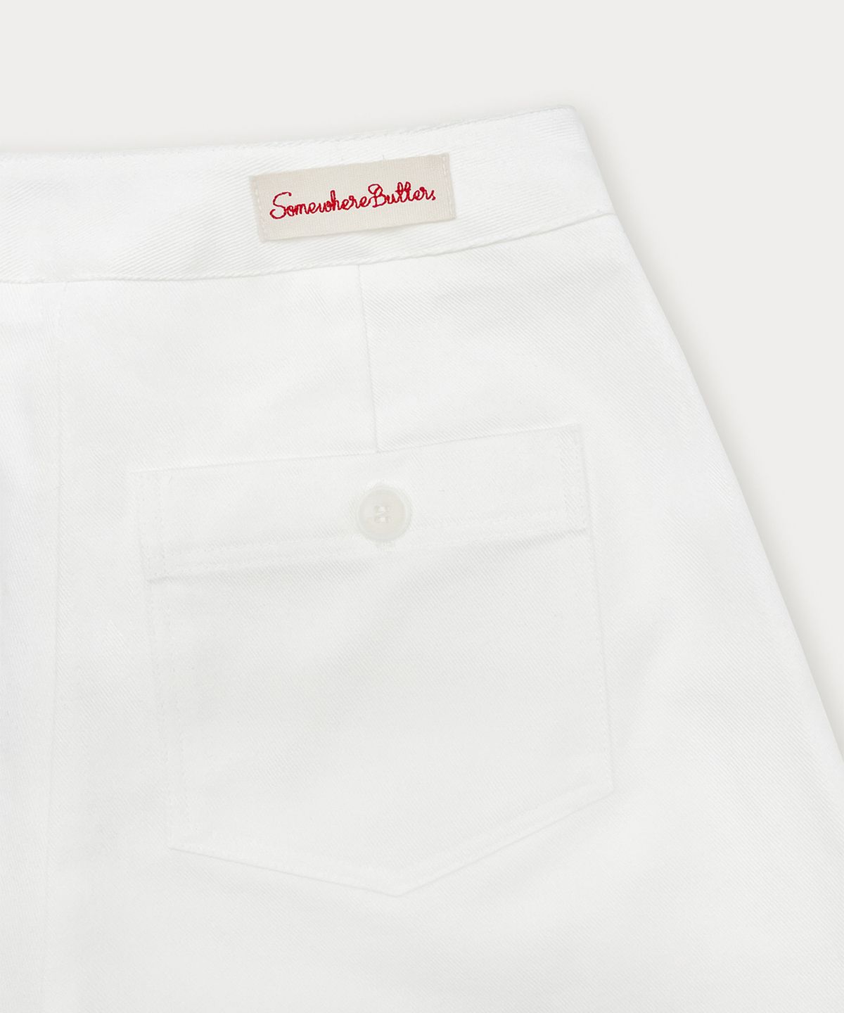 썸웨어버터(SOMEWHEREBUTTER) Perrie Cotton Short Pants - Ivory