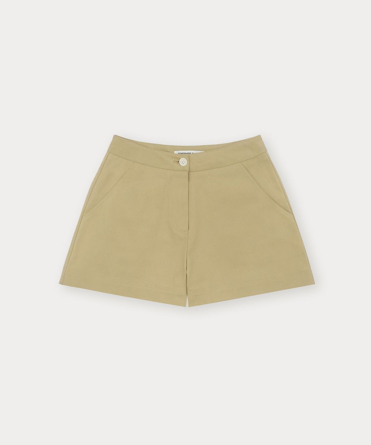 썸웨어버터(SOMEWHEREBUTTER) Perrie Cotton Short Pants - Beige