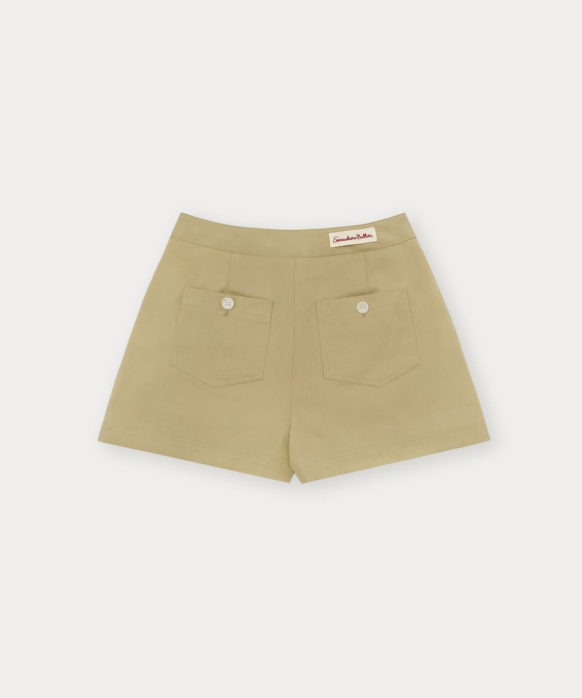 썸웨어버터(SOMEWHEREBUTTER) Perrie Cotton Short Pants - Beige