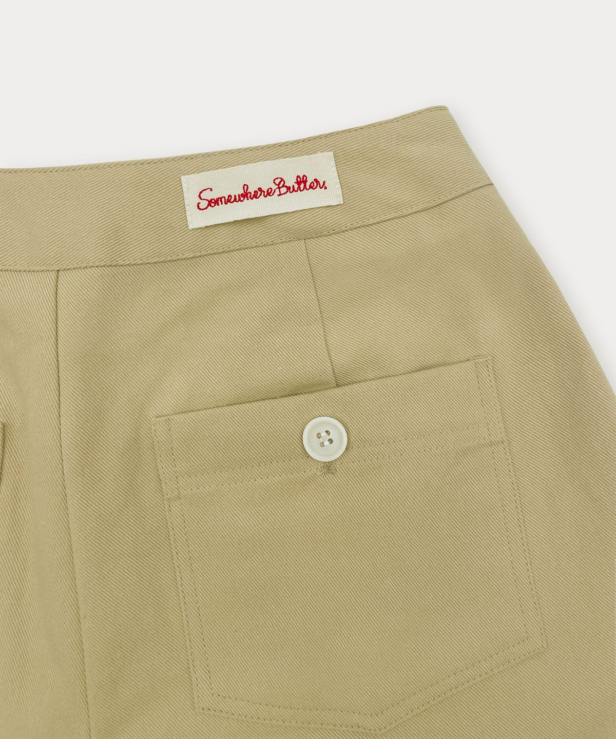 썸웨어버터(SOMEWHEREBUTTER) Perrie Cotton Short Pants - Beige