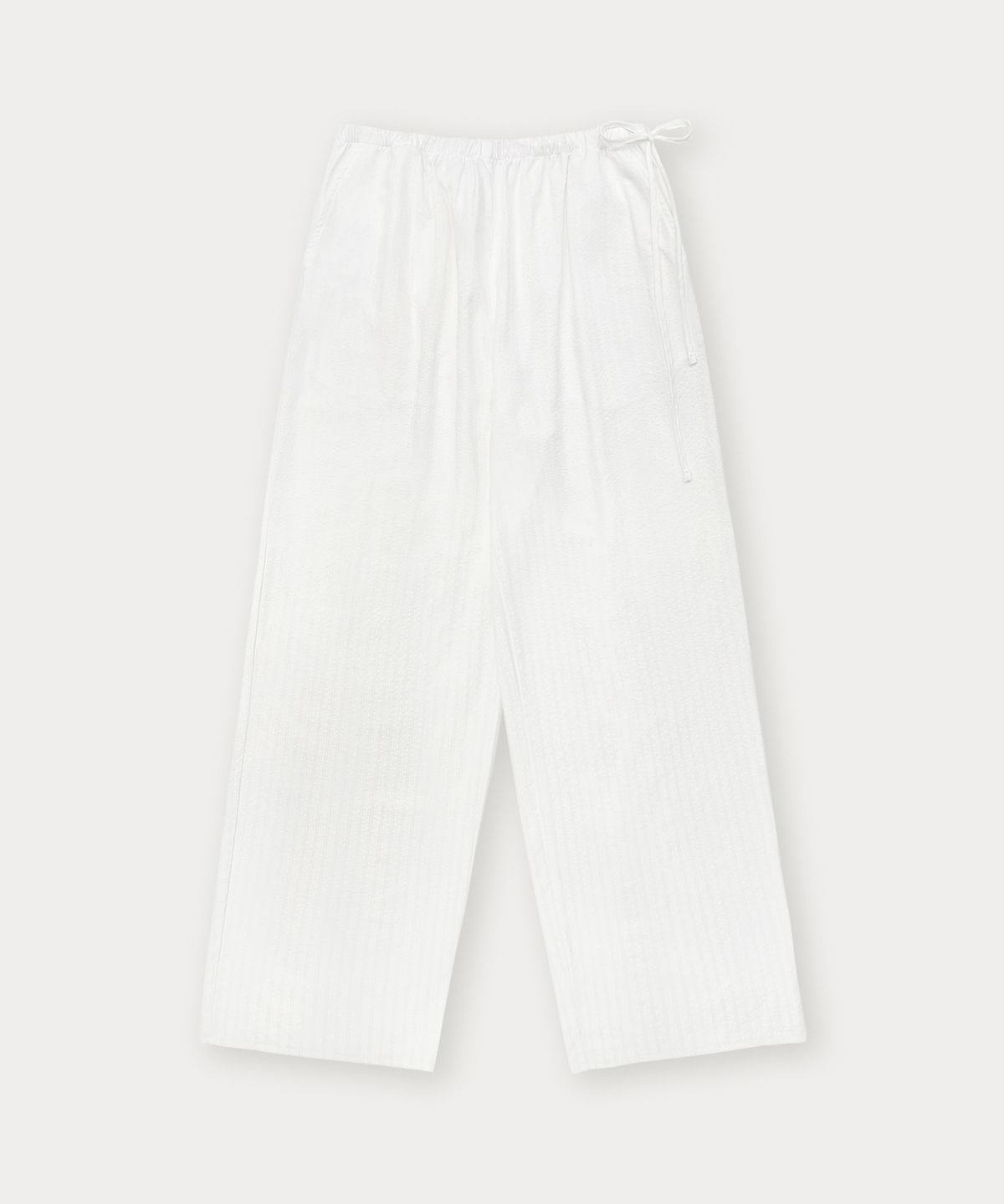 썸웨어버터(SOMEWHEREBUTTER) Ribbon Stripe Pants - Ivory