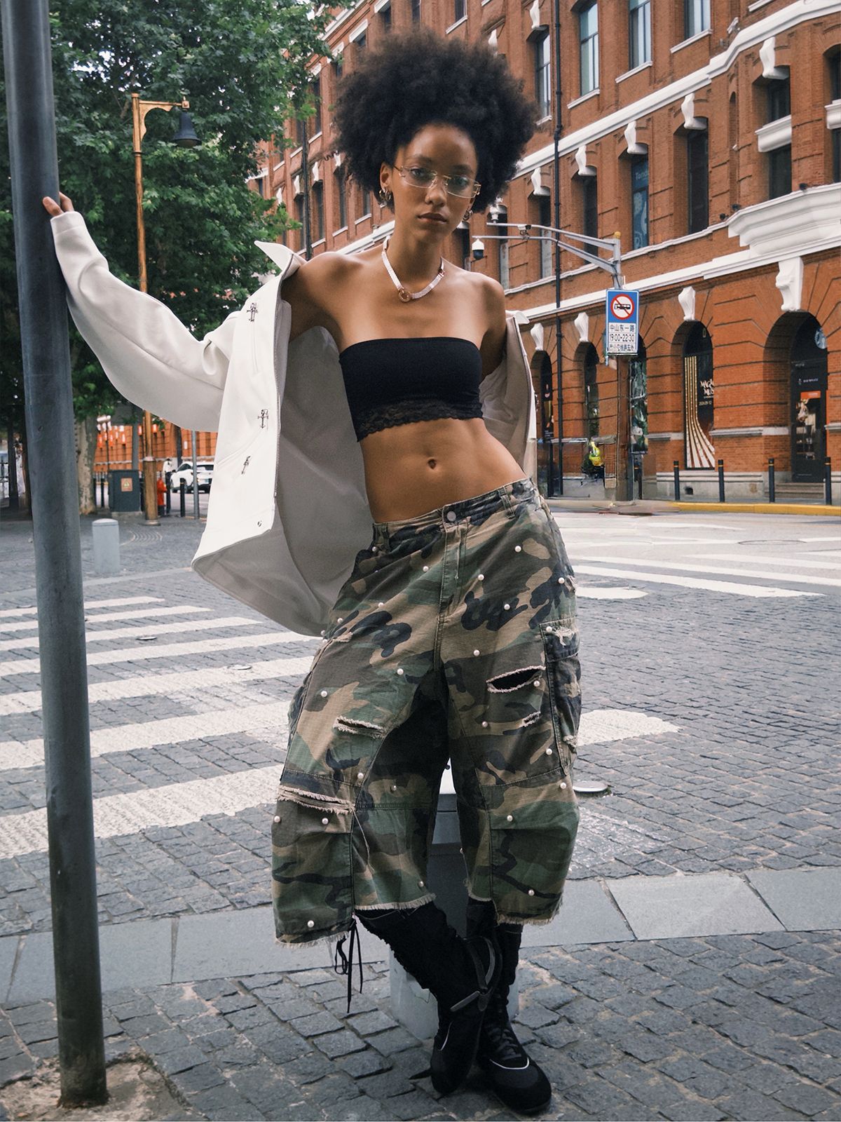 스팁(STEEPC) PEARL*Camouflage bermuda pants